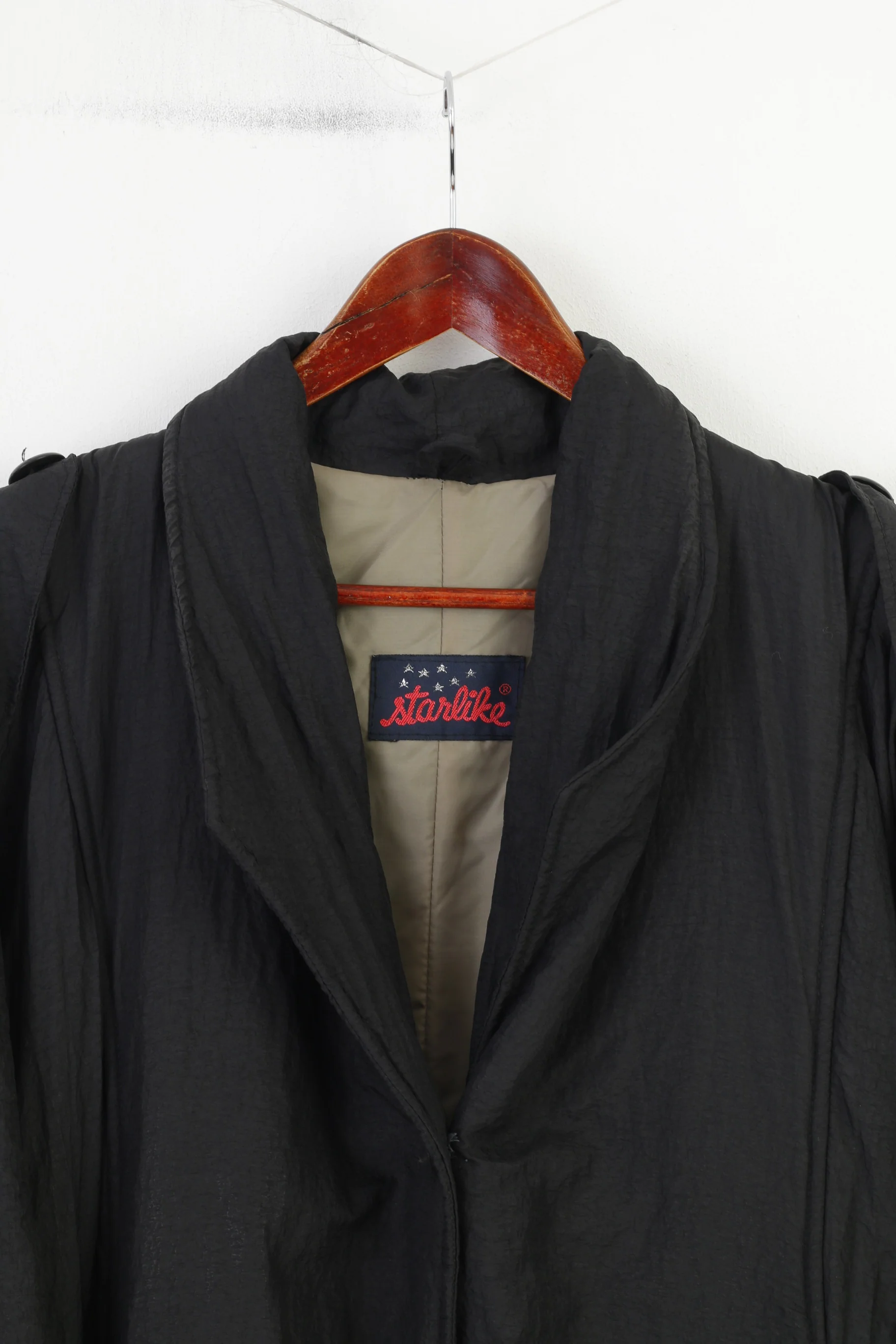 Starlike Women 3XL Coat Black Bottoms Padded Vintage Collar Pockets Jacket Top - Image 2