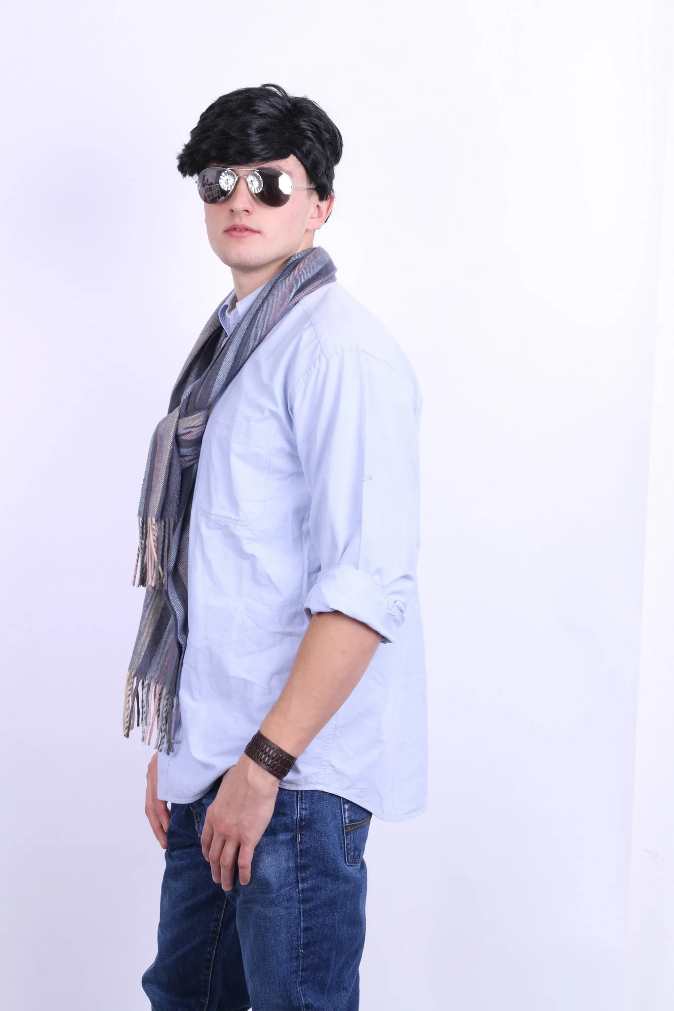 State of Art Mens M Casual Shirt Blue Cotton Classic - Image 3