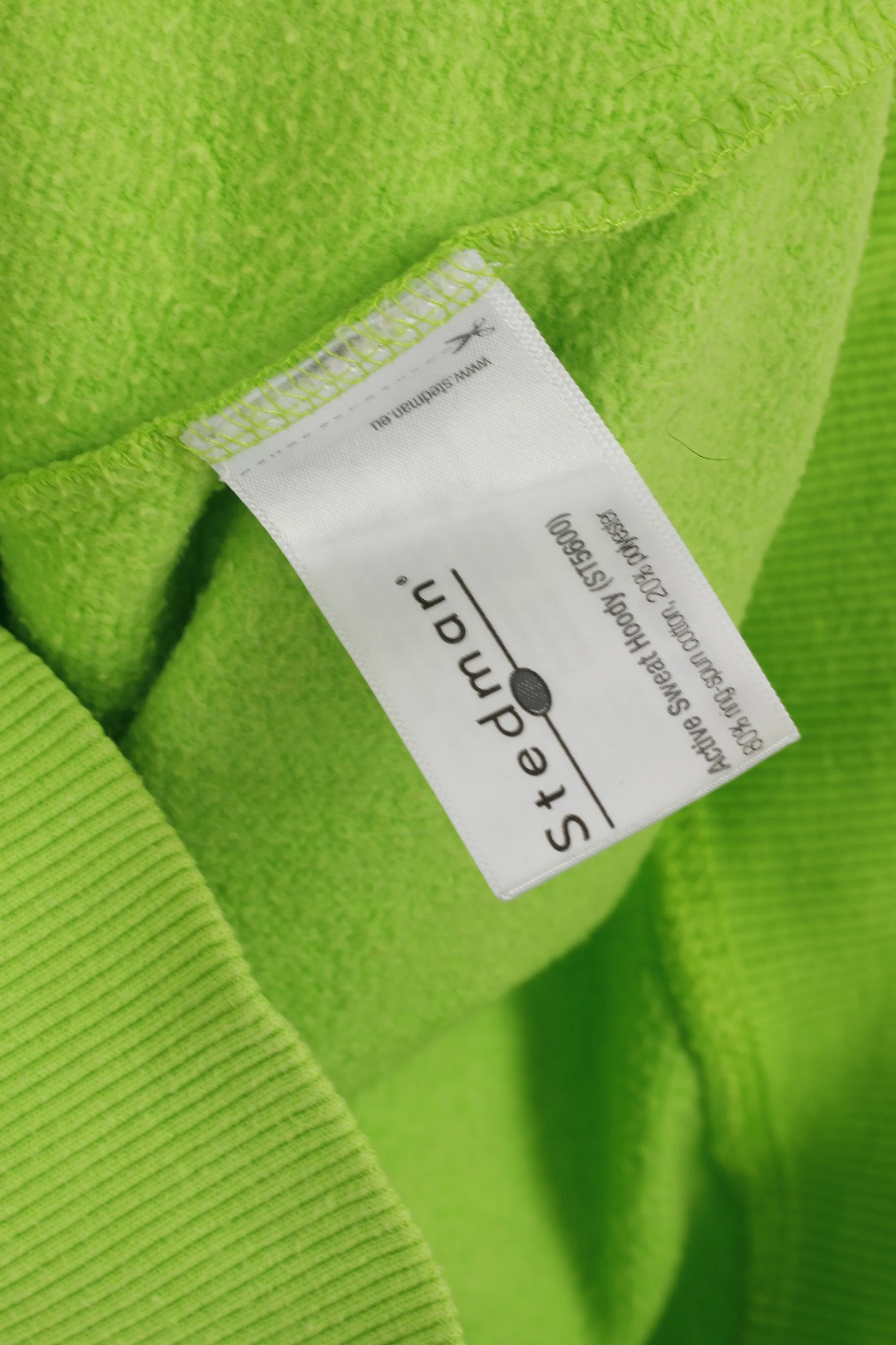 Stedman Men L Sweatshirt Green Neon Cotton Trick Board Instruktor Hoodie - Image 4
