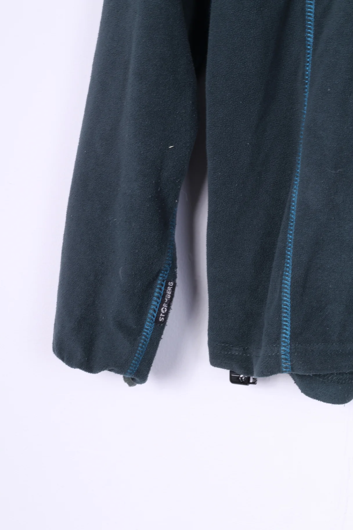 Stormberg Mens M Fleece Top Green Sportswear Top Sweatshirt Zip Neck - Image 3