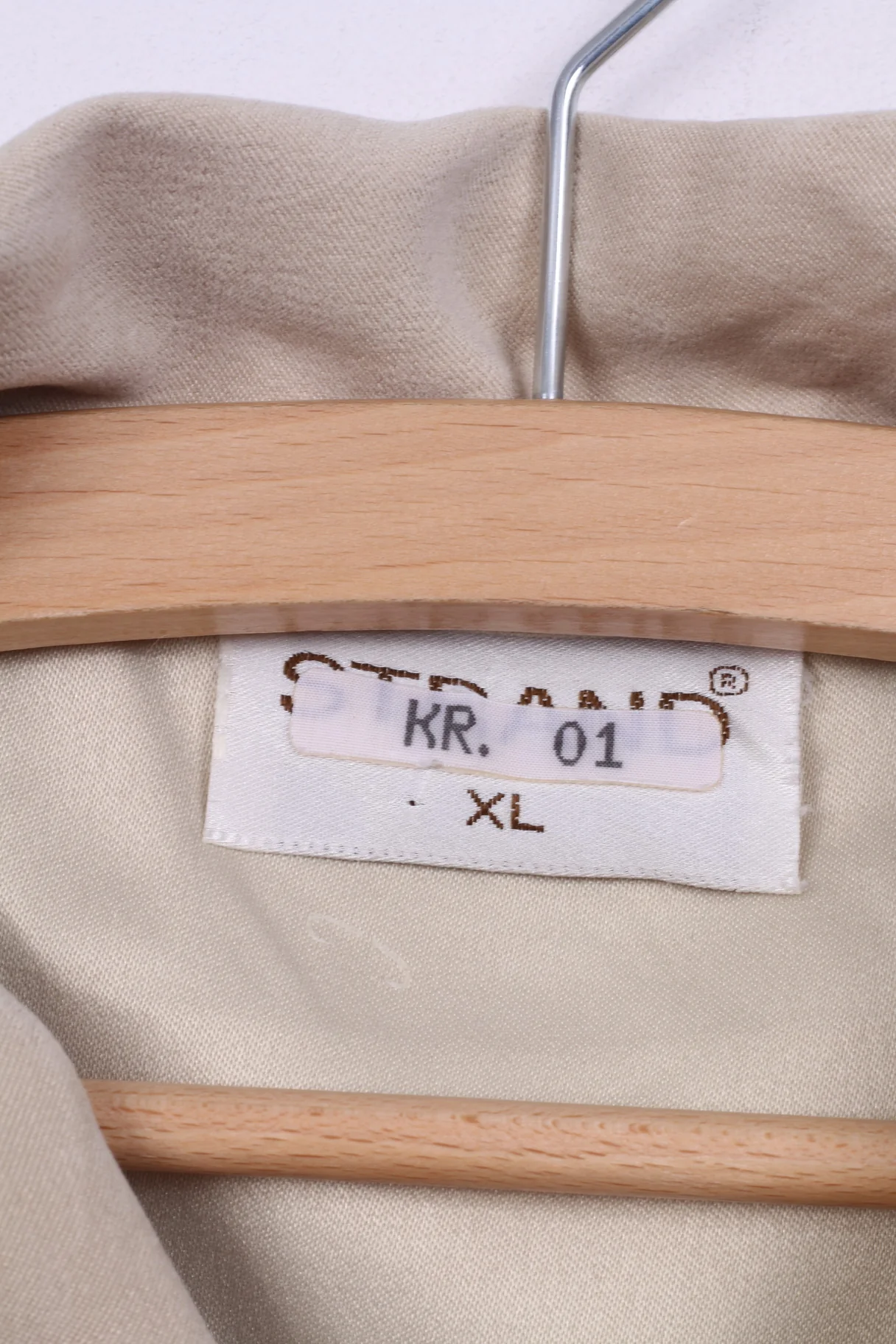 Strand Womens XL Casual Shirt Blouse Long Sleeve Retro Beige - Image 4