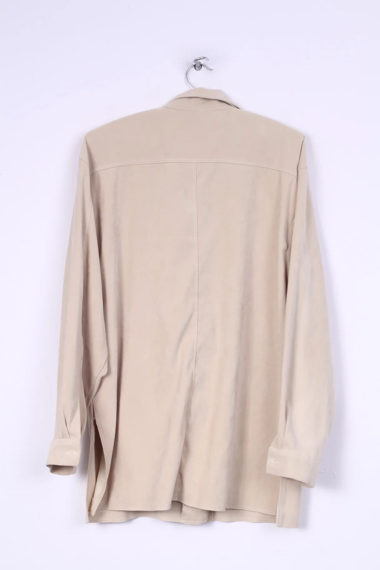 Strand Womens XL Casual Shirt Blouse Long Sleeve Retro Beige - Image 6
