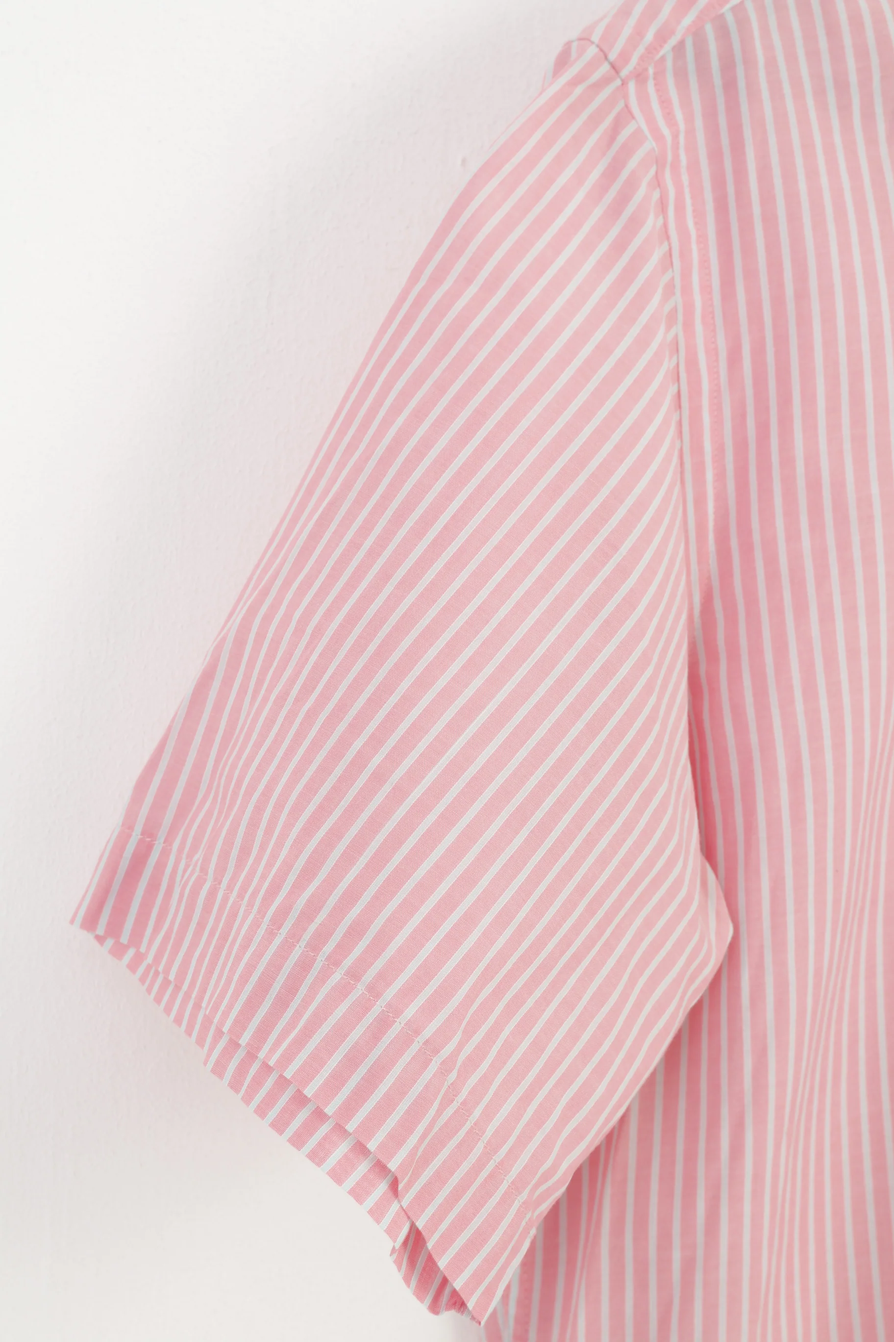 Strellson Men 40 15 3/4 Casual Shirt Pink Striped Cotton Short Sleeve Top - Image 3