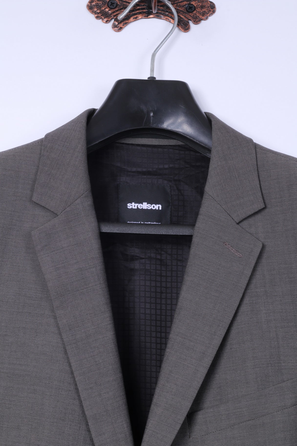 Strellson Men 94 36 S Blazer Grey Wool Rick James Premium Single Breasted Jacket - Image 2