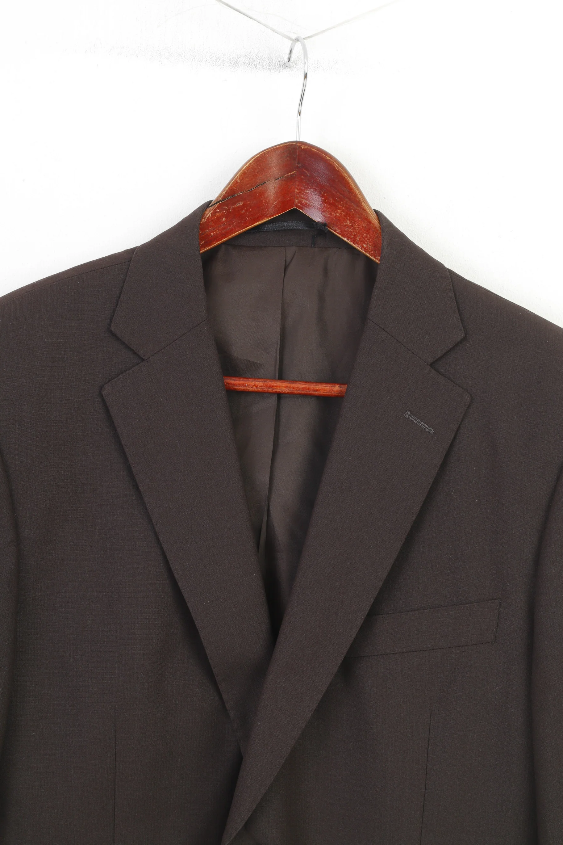 Studio Milano Men 50 42 Blazer Brown Striped Shoulder Pads Jacket - Image 3