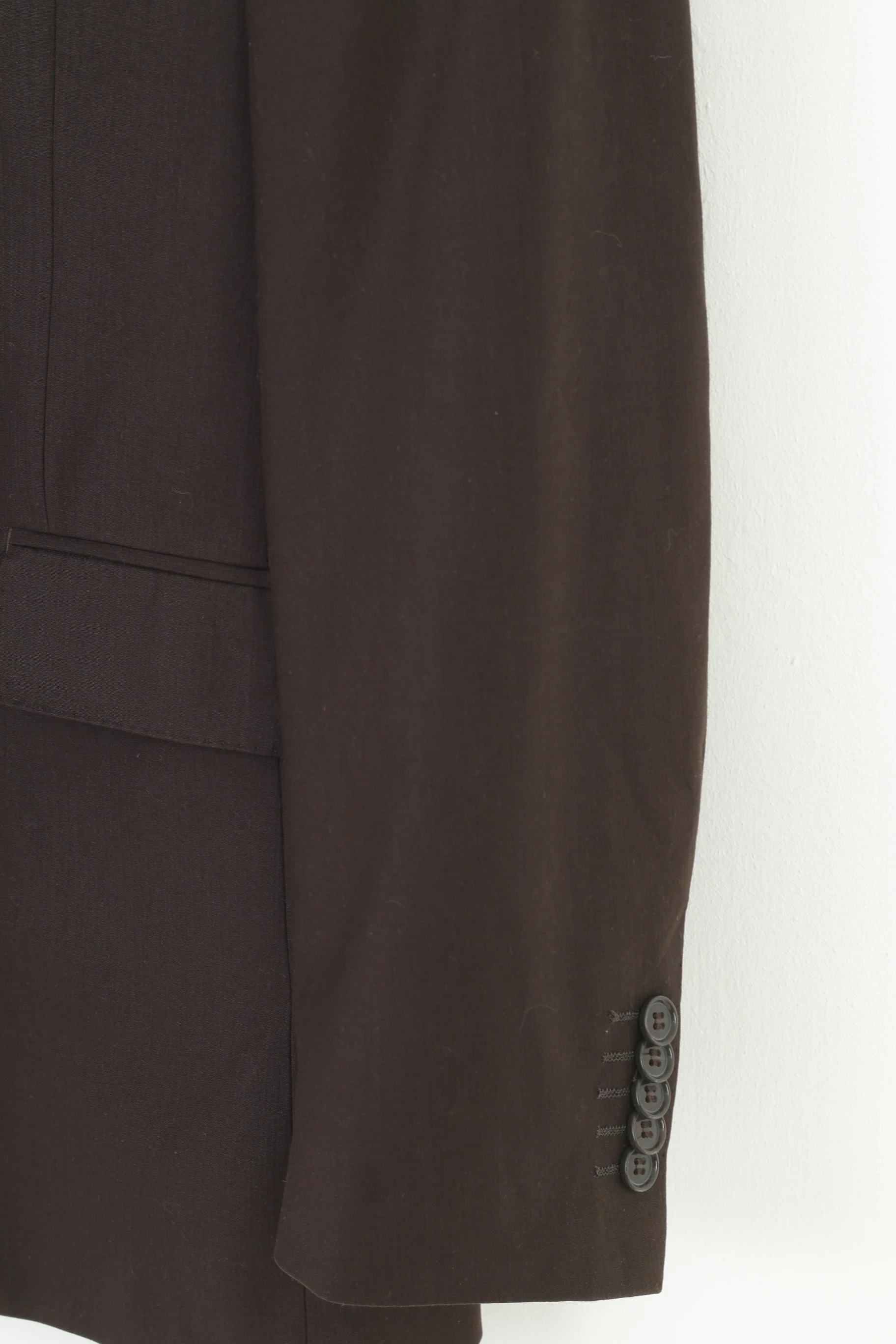 Studio Milano Men 50 42 Blazer Brown Striped Shoulder Pads Jacket - Image 4