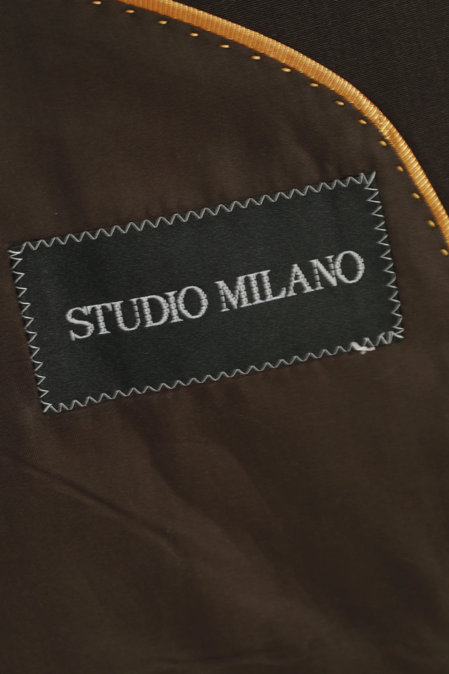 Studio Milano Men 50 42 Blazer Brown Striped Shoulder Pads Jacket - Image 5