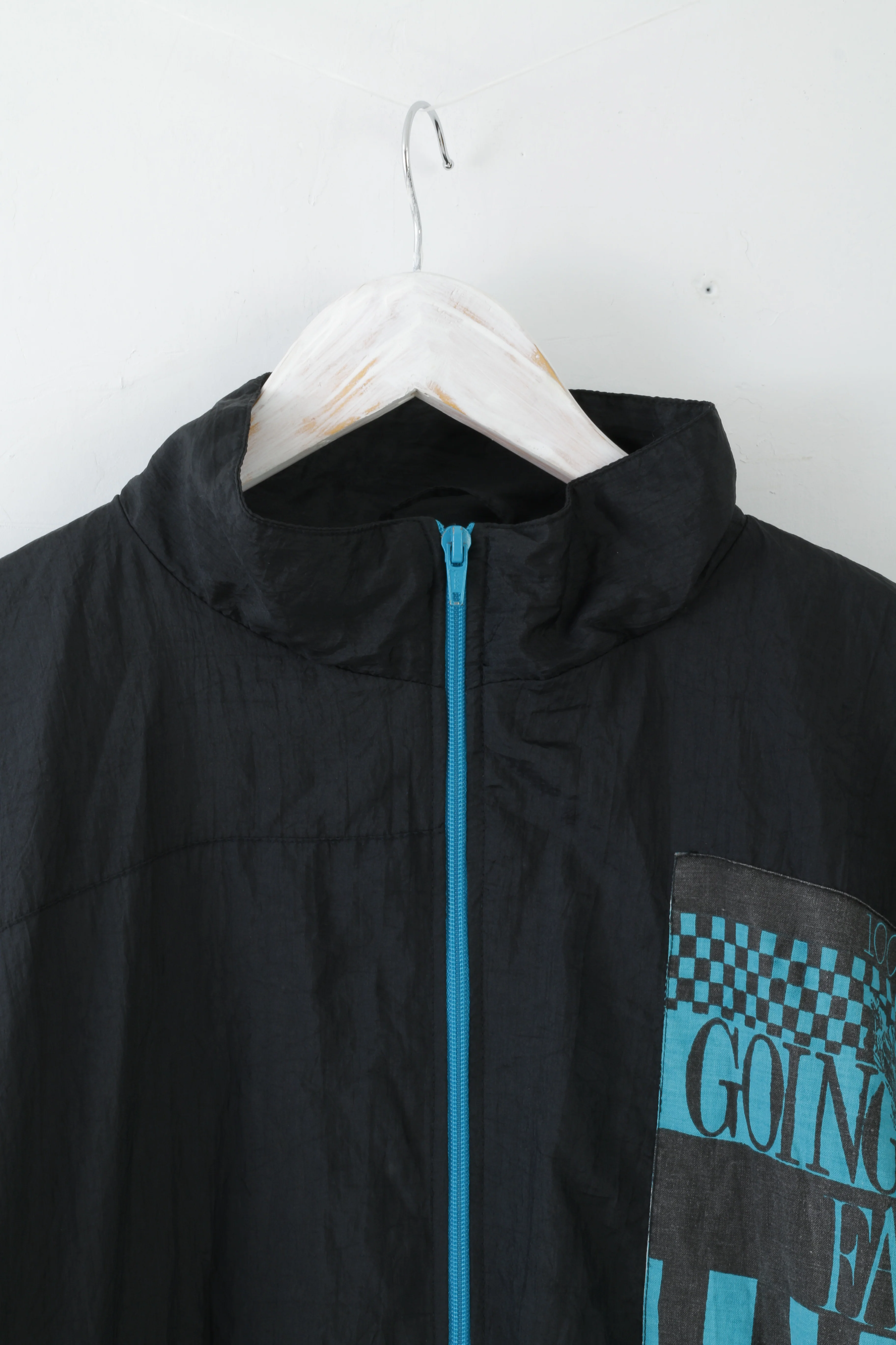 Super Champ Mens XL Vintage Jacket Full Zipper Sport Black Going Fast - Image 2