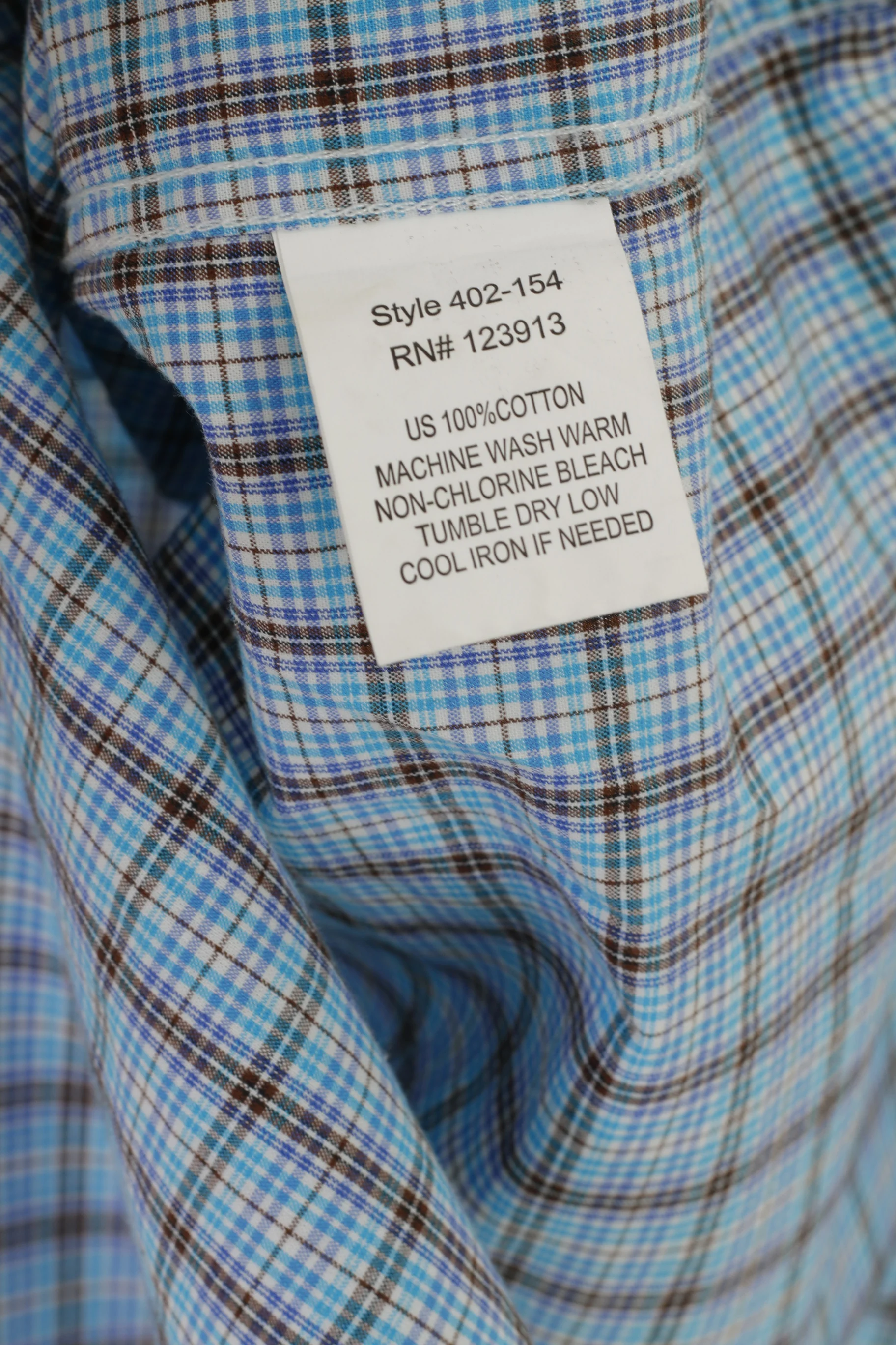 Superbadshirt Men M Casual Shirt Blue Vintage Checkered Cotton Long Sleeve Top - Image 5