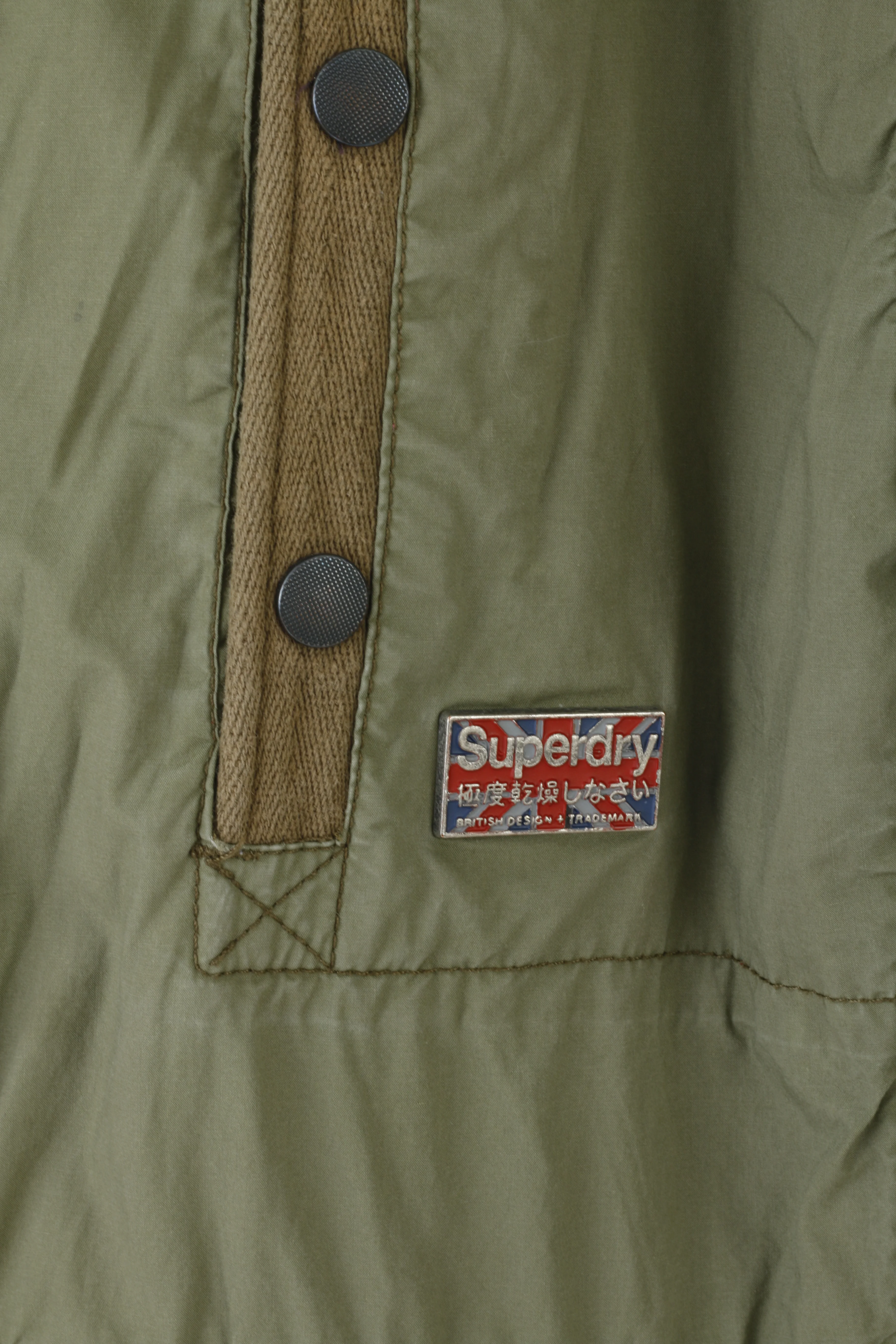 Superdry Japan Womens M Bomber Jacket Khaki Lightweight British Design - Image 4