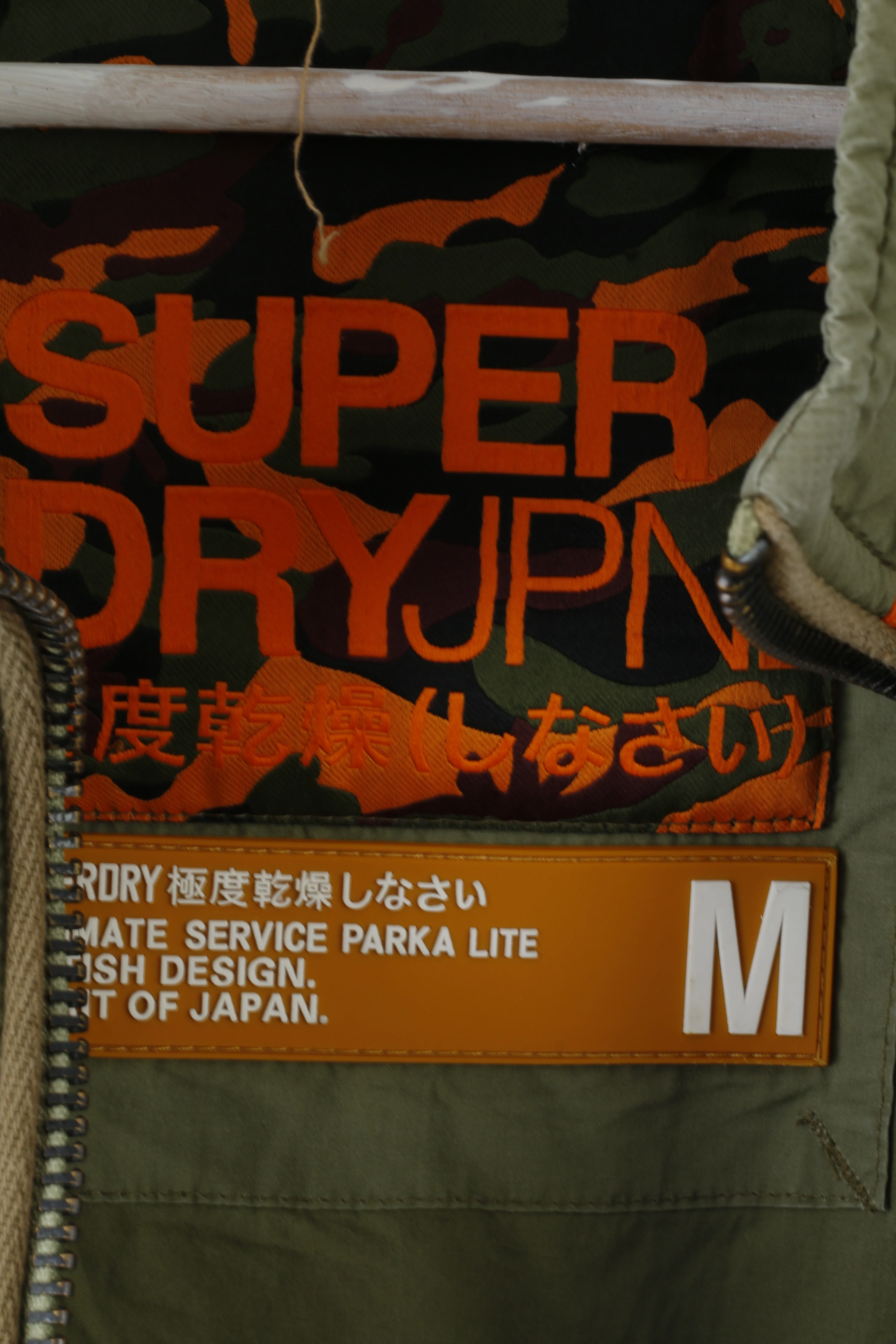Superdry Japan Womens M Bomber Jacket Khaki Lightweight British Design - Image 5