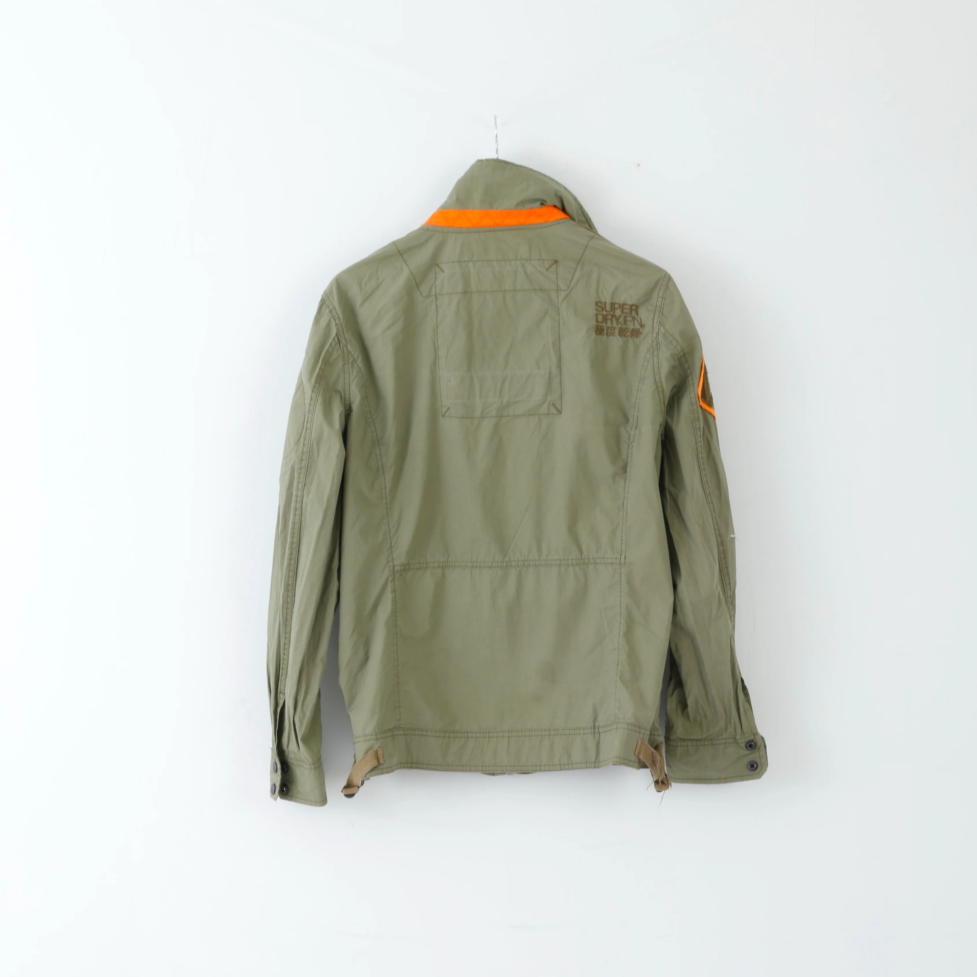Superdry Japan Womens M Bomber Jacket Khaki Lightweight British Design - Image 7