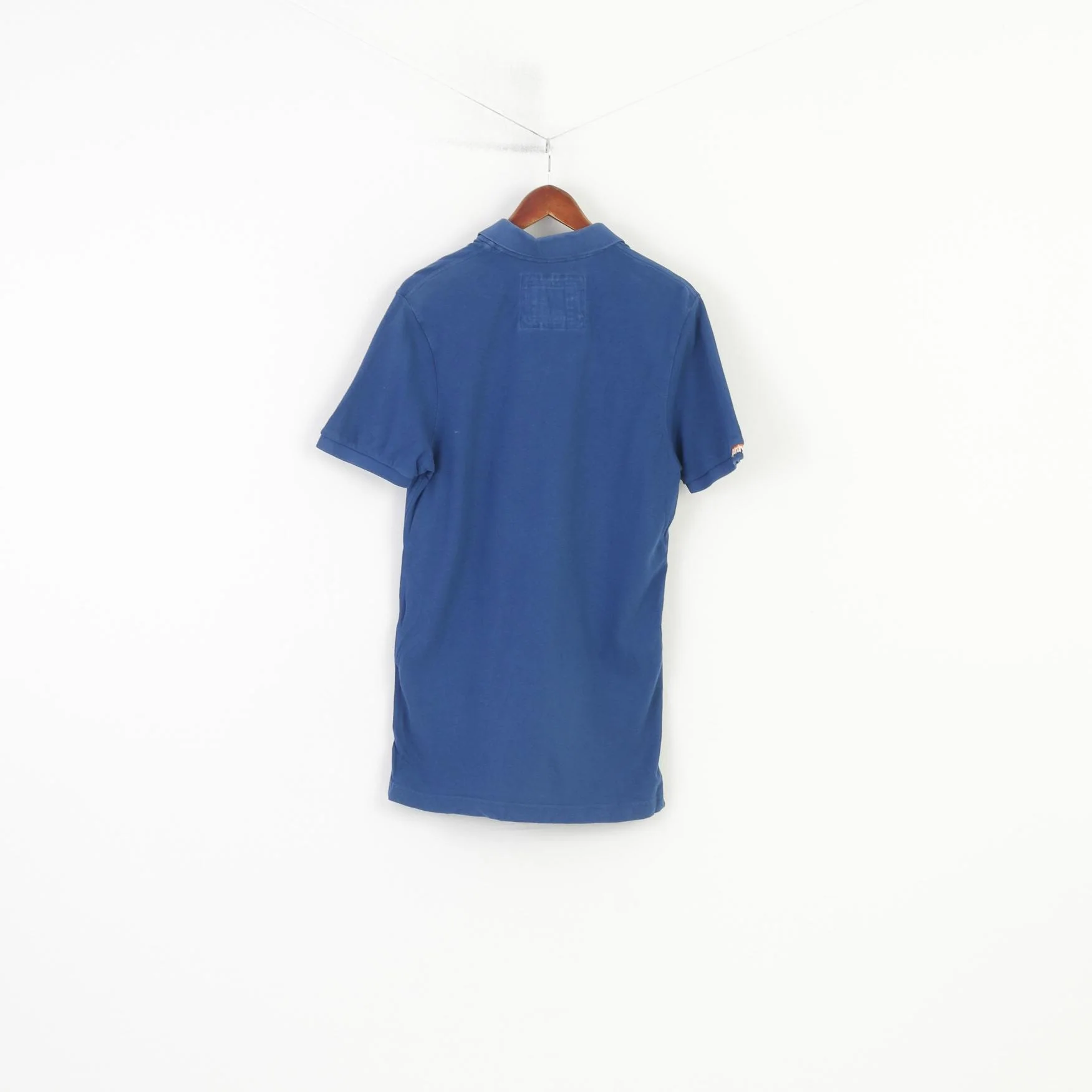 Superdry Men M Polo Shirt Navy Cotton Double Black Label Polo Fit Vintage Short Sleeve Top - Image 6