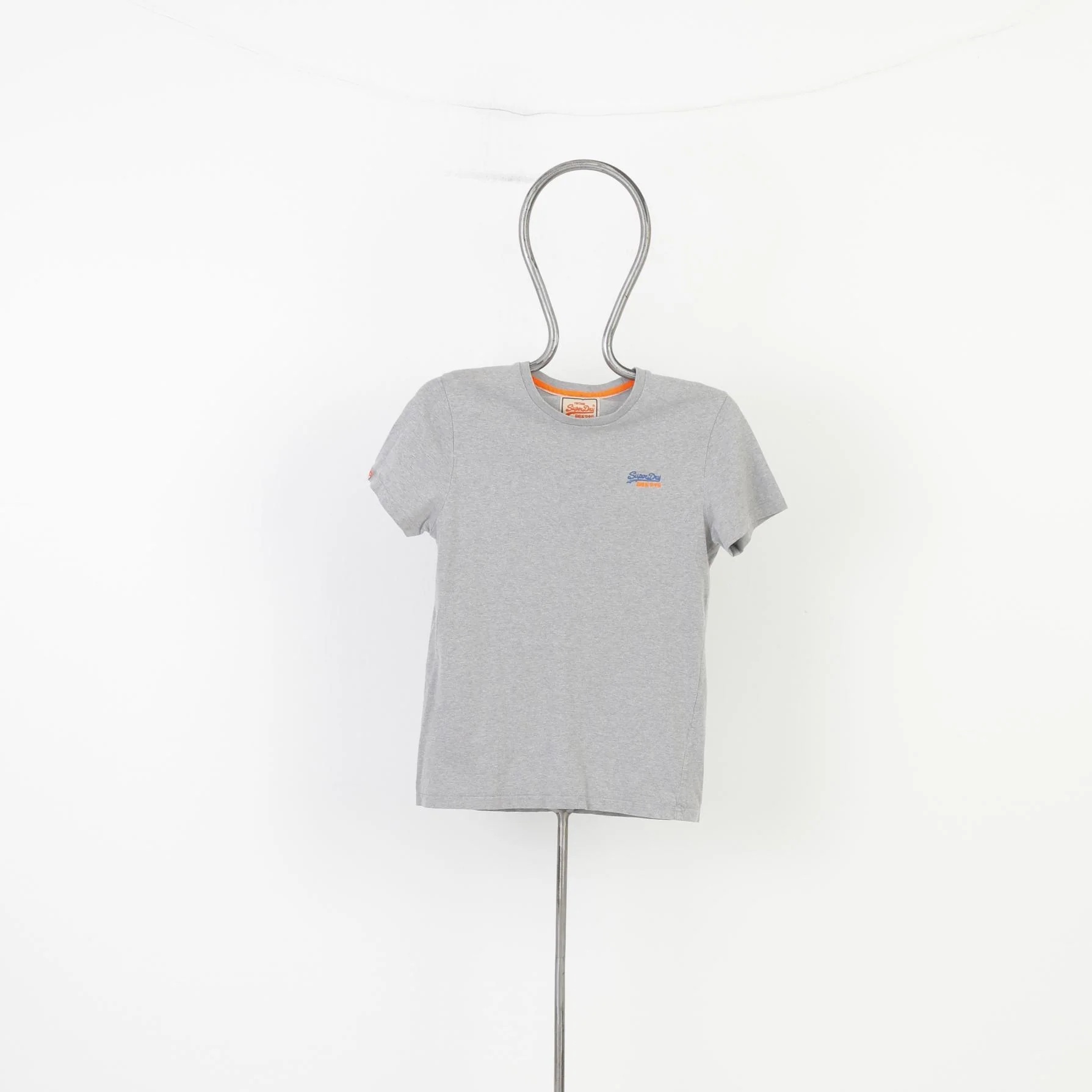 Superdry Men M T-shirt Grey Short Sleeve Vintage Sport Cotton Top