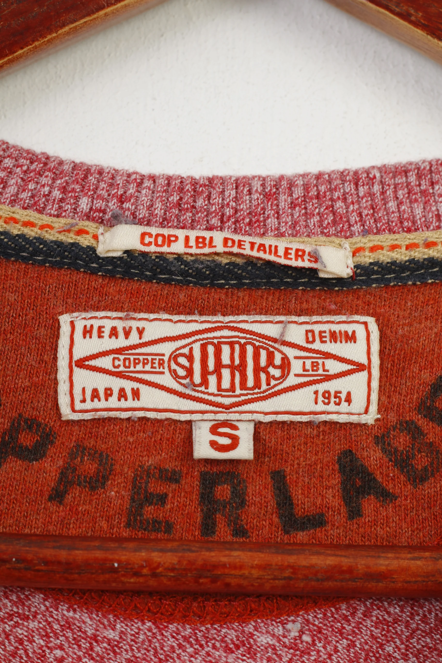 Superdry Men S T-Shirt Crew Neck Red Detailers Cotton Vintage Top - Image 4