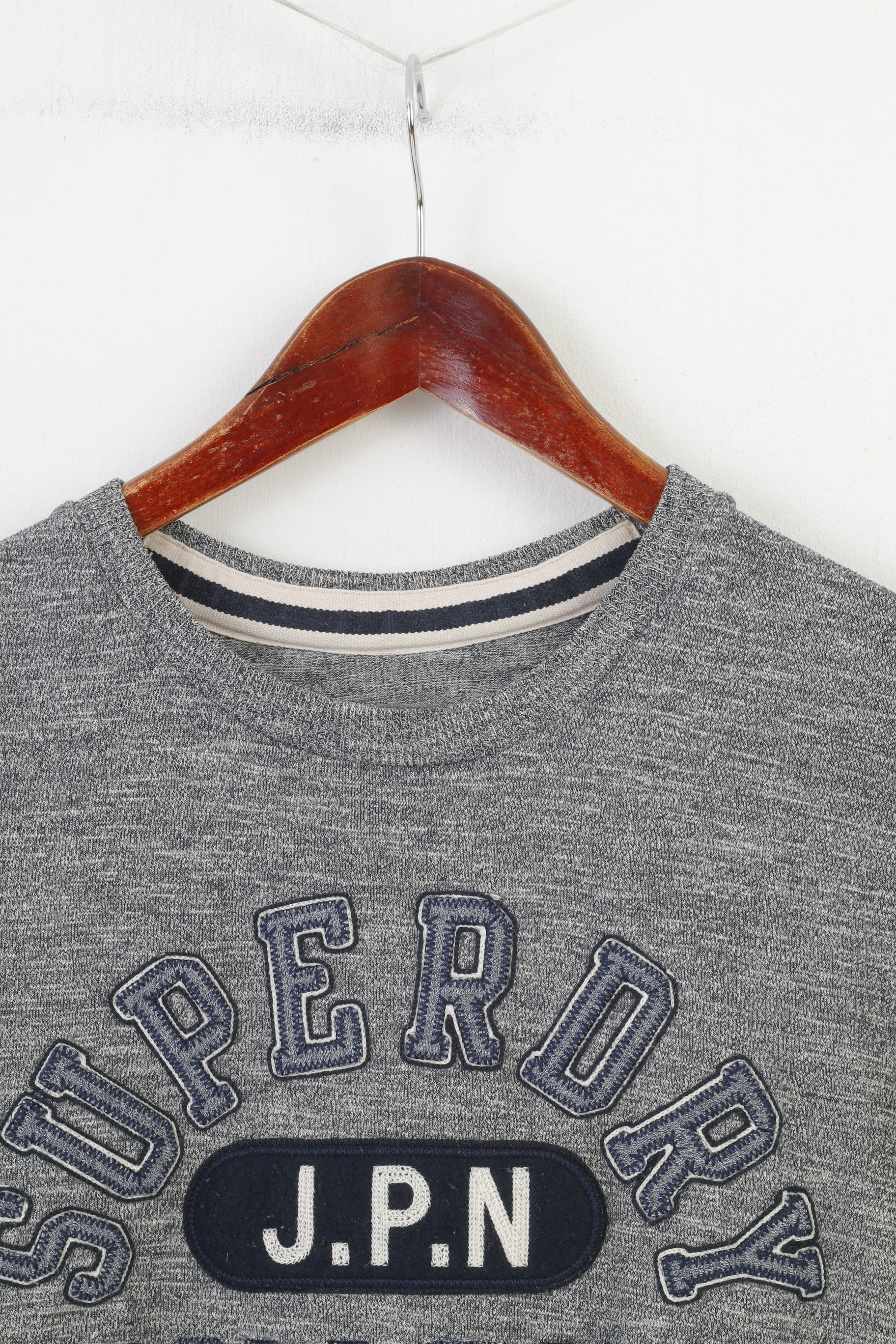 Superdry Men S T-Shirt Navy Short Sleeve Crew Neck Cotton Sport Vintage Top - Image 2