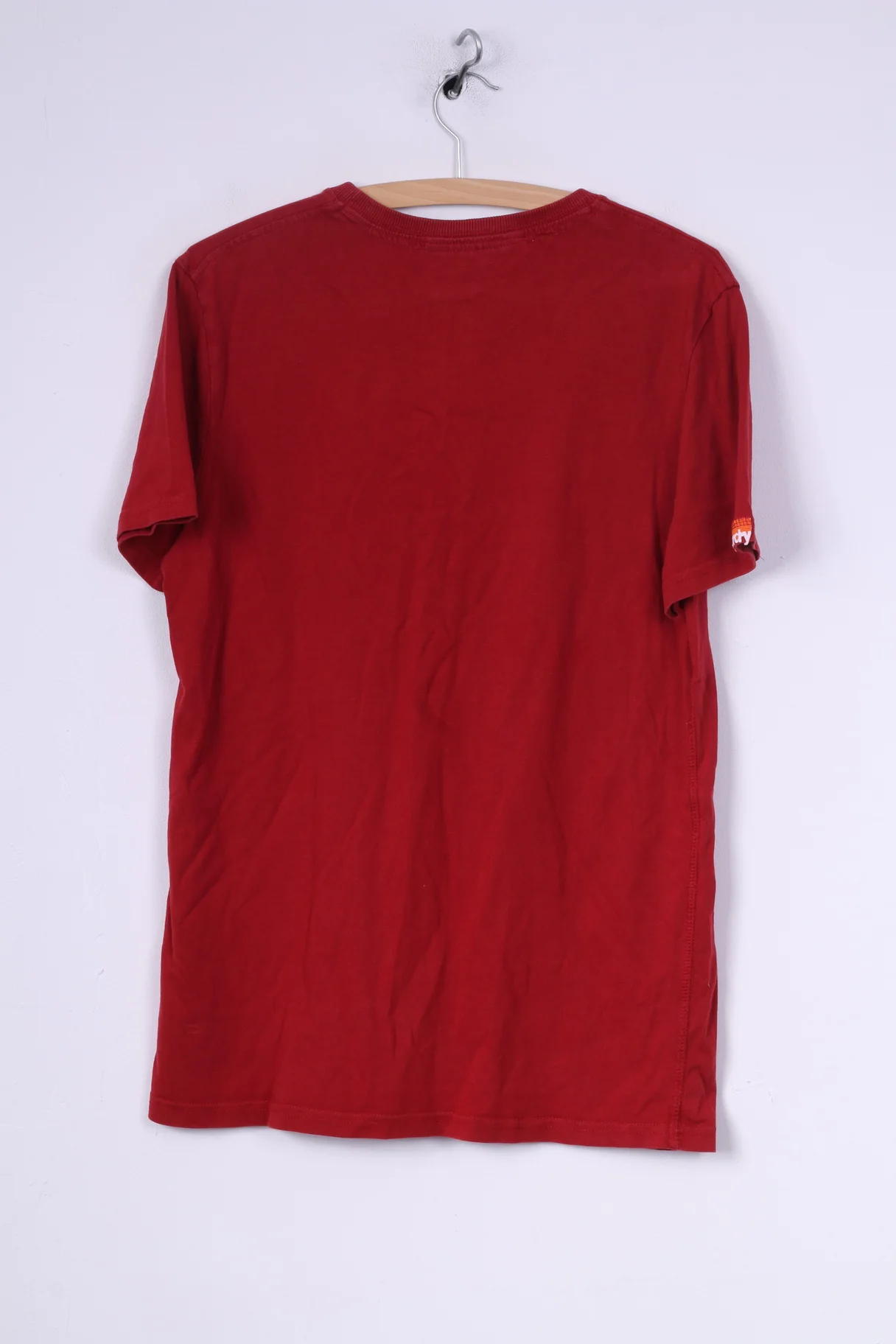 Superdry Mens L T-Shirt Graphic Cotton Red Crew Neck Top - Image 6