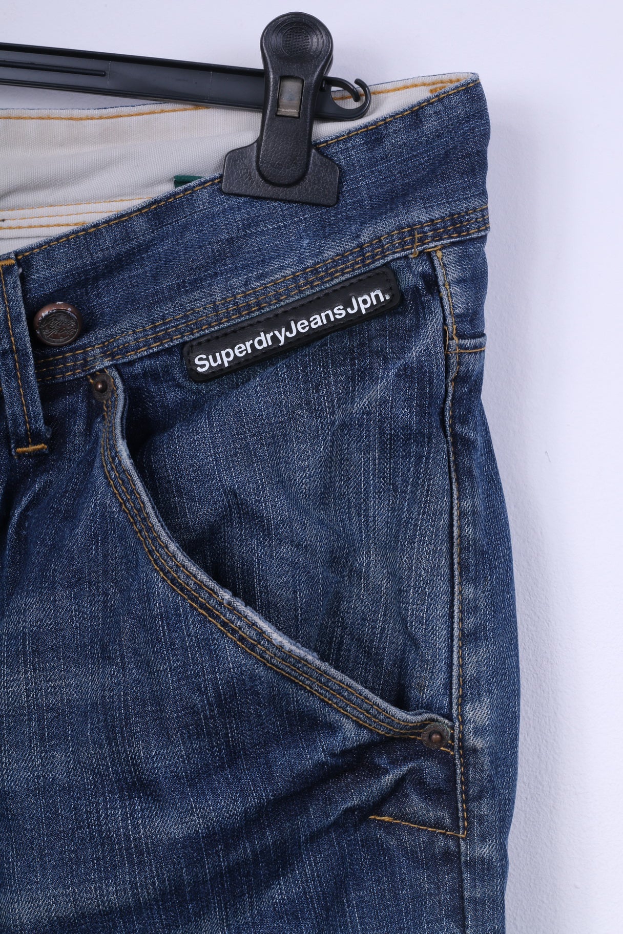 Superdry Mens W36 L32 Trousers Denim Jeans Navy Cotton Japan Pants - Image 2