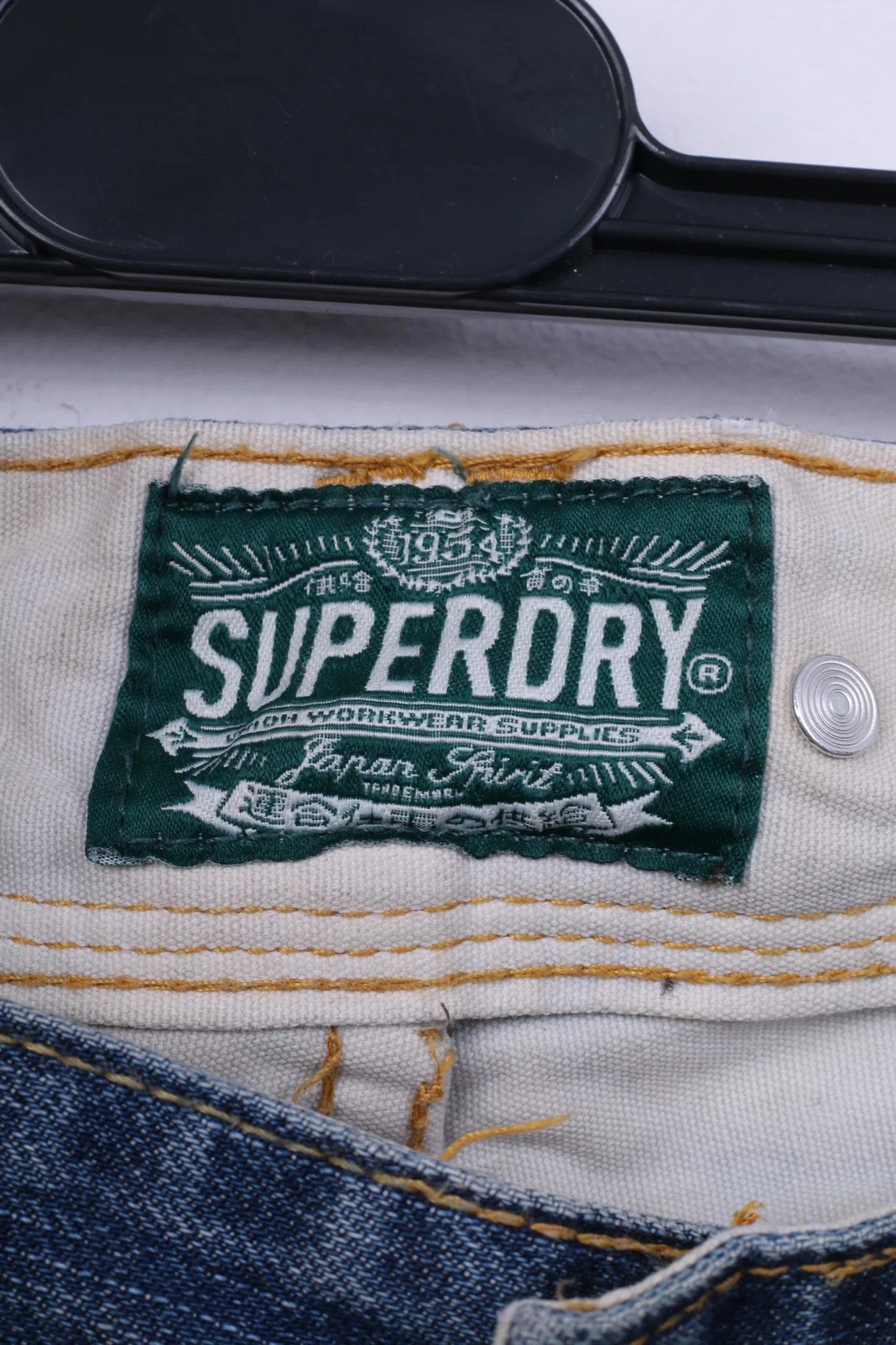 Superdry Mens W36 L32 Trousers Denim Jeans Navy Cotton Japan Pants - Image 3