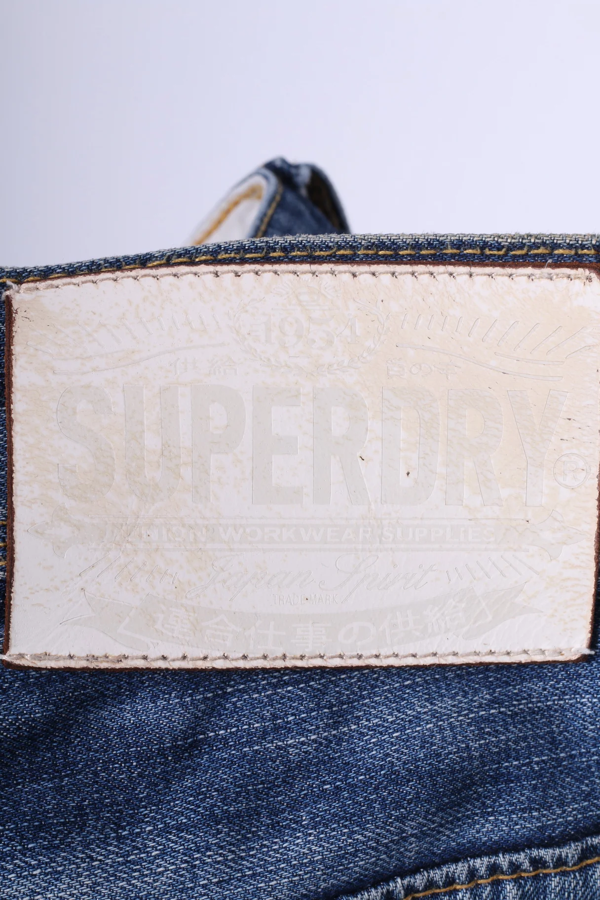 Superdry Mens W36 L32 Trousers Denim Jeans Navy Cotton Japan Pants - Image 5