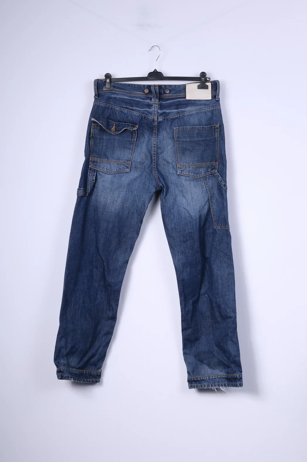 Superdry Mens W36 L32 Trousers Denim Jeans Navy Cotton Japan Pants - Image 7