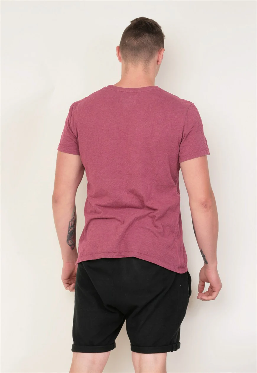 Superdry Mens XL Shirt Maroon Summer Short Sleeve Cotton - Image 3