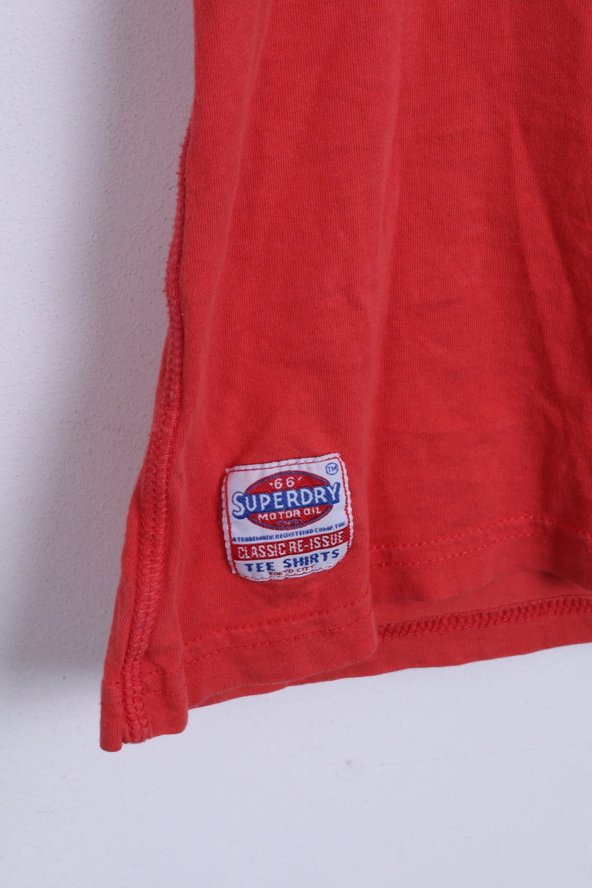 SUPERDRY Womens S T-Shirt Crew Neck Red Crew neck - Image 3