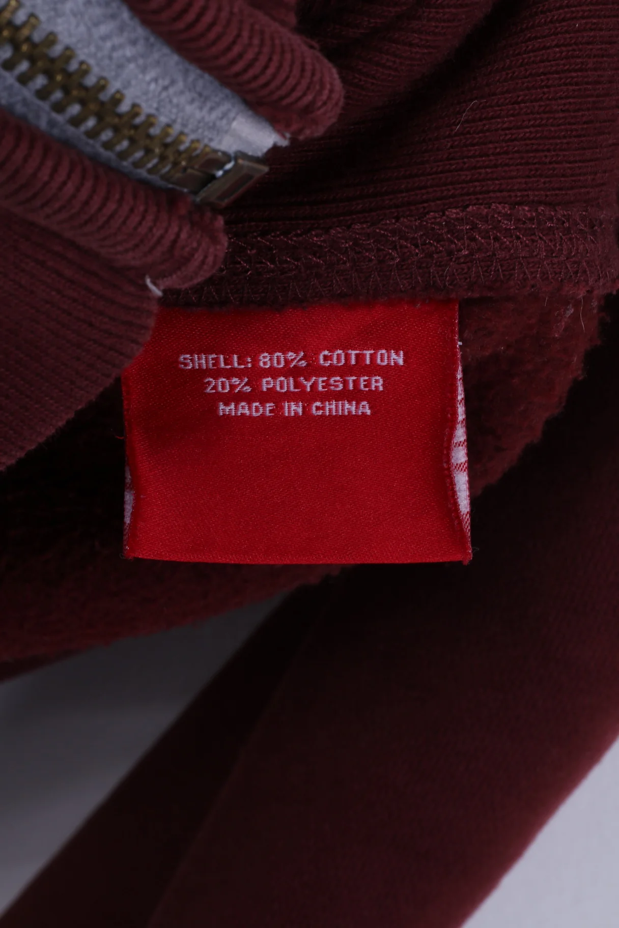 Superdry Womens XS Sweatshirt Maroon Full Zipper Hoodie Hood - Image 7