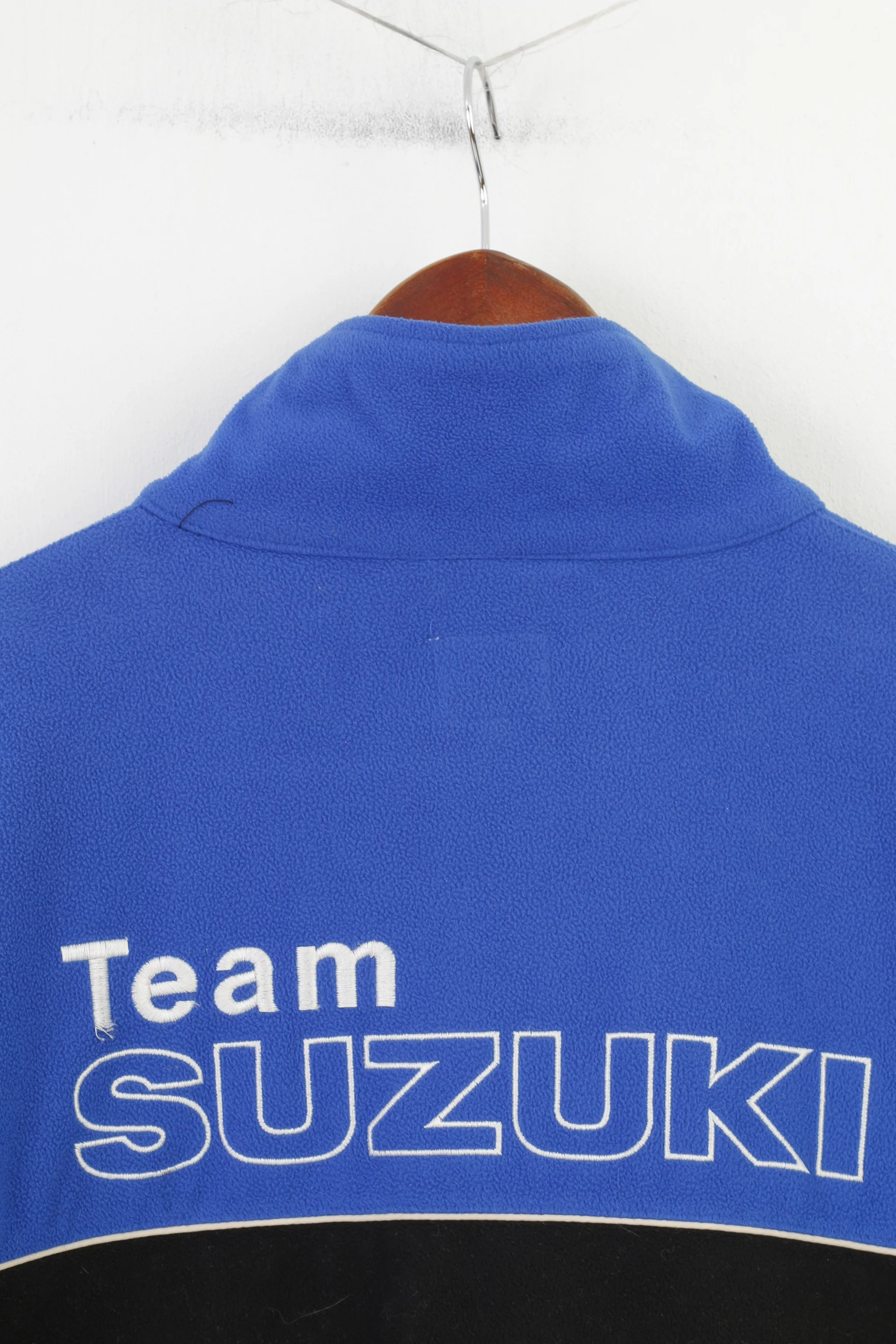 Suzuki Men XL Fleece Jacket Blue Vintage Race Full Zipper Team Cars Automotive Vintage Top - Image 9