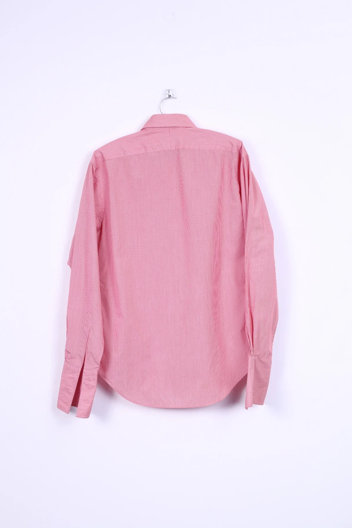 T.M Lewin Mens 16 35 XL Casual Shirt Long Sleeve Check Red Fully Fitted Cotton Cufflinks - Image 5