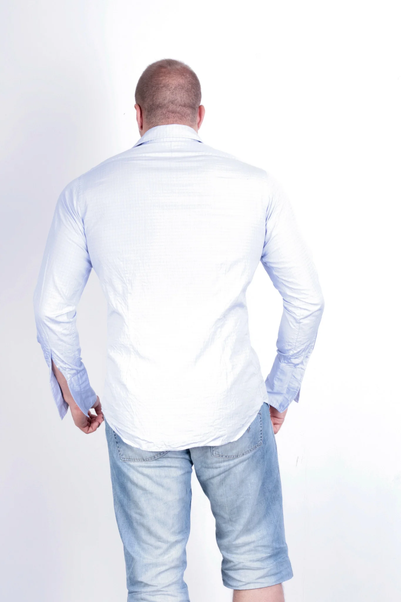 T. M. Lewin Mens 16.5/36 XXL Casual Shirt Check Blue Buttons Down Collar - Image 5