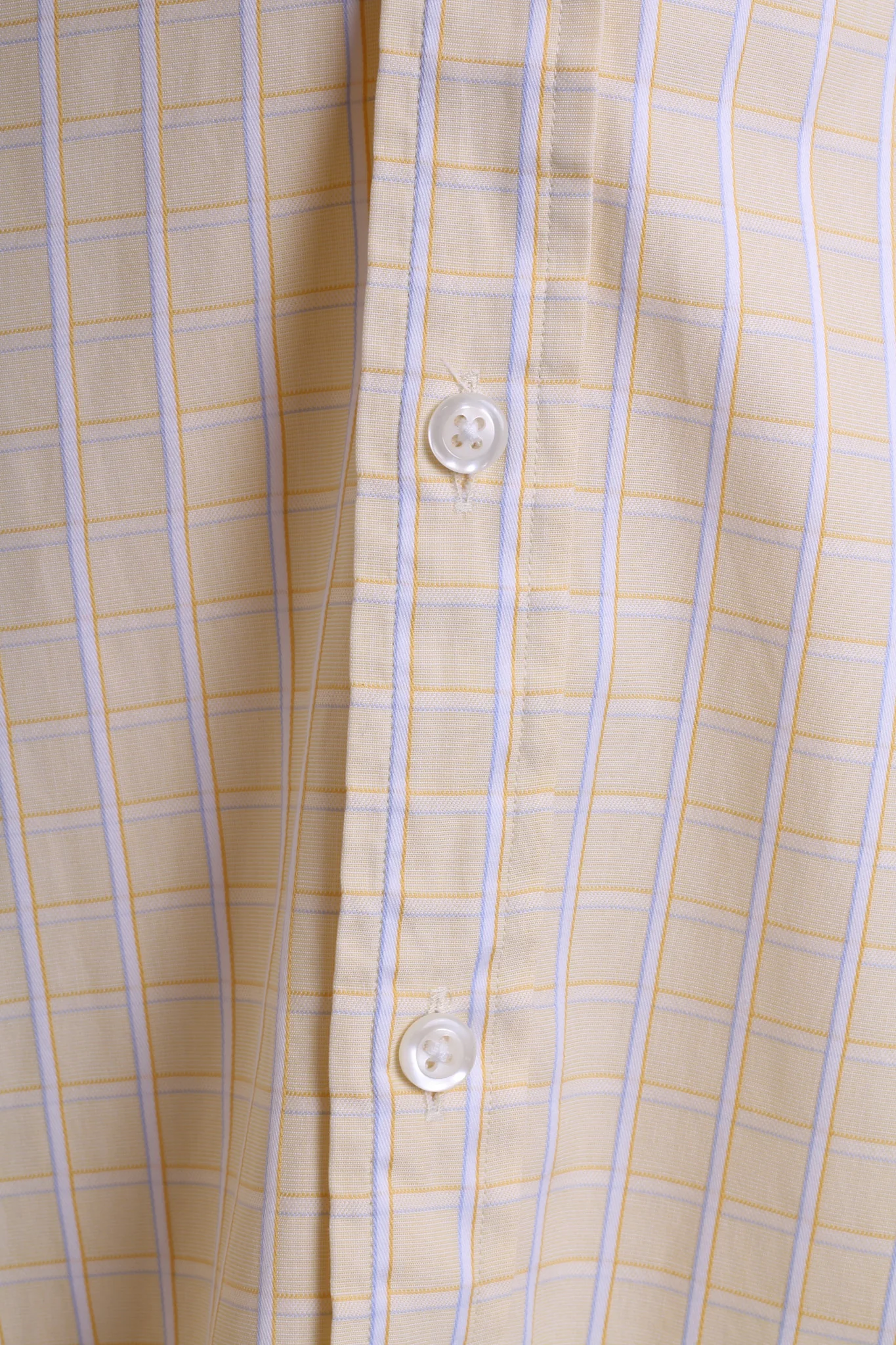 T.M.Lewin Mens 34.5 /17 L Formal Shirt Check Yellow Regular Fit Cotton Cufflinks - Image 3