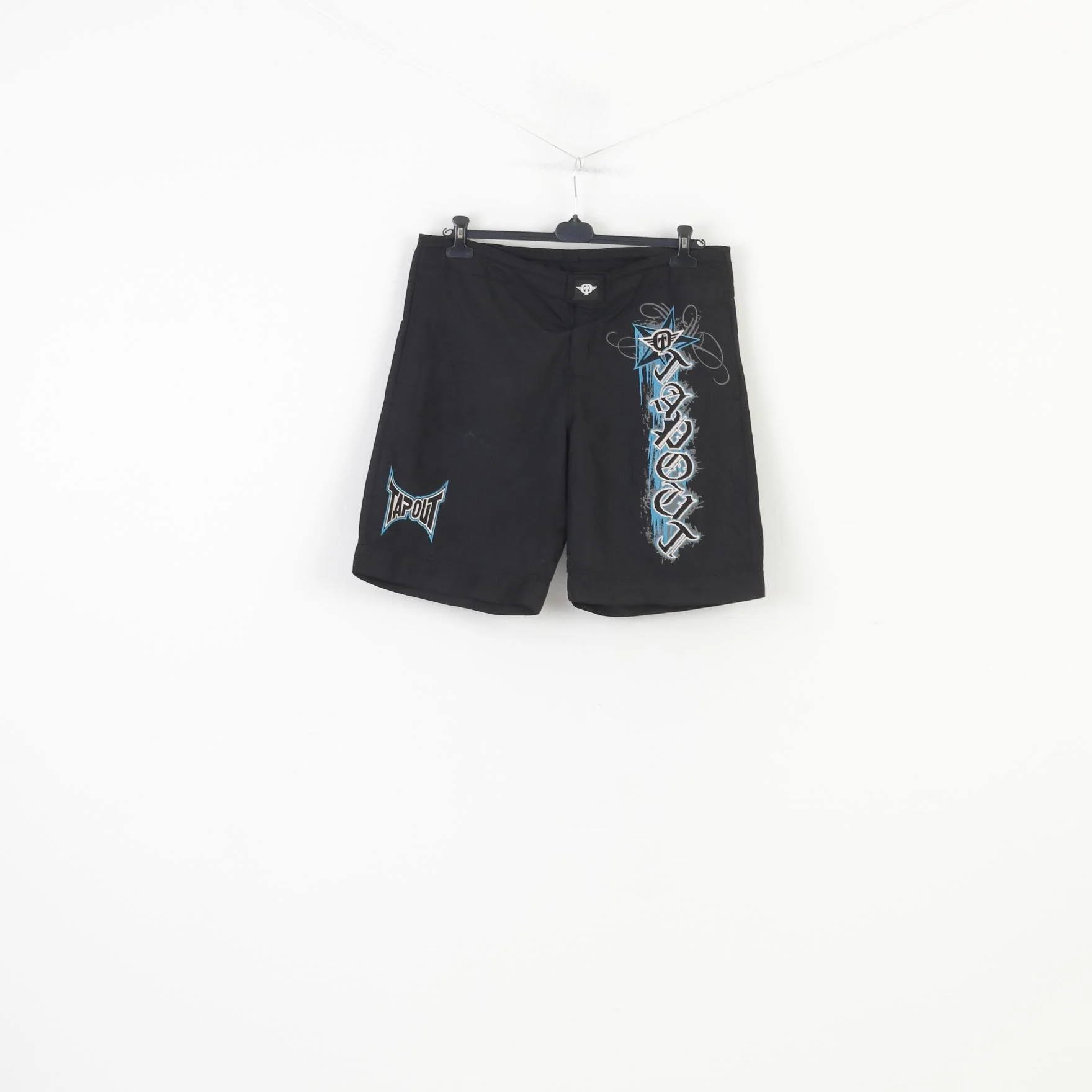 Tapout Men XL Shorts Black Sportswear Logo Training Boxing MMA Vintage