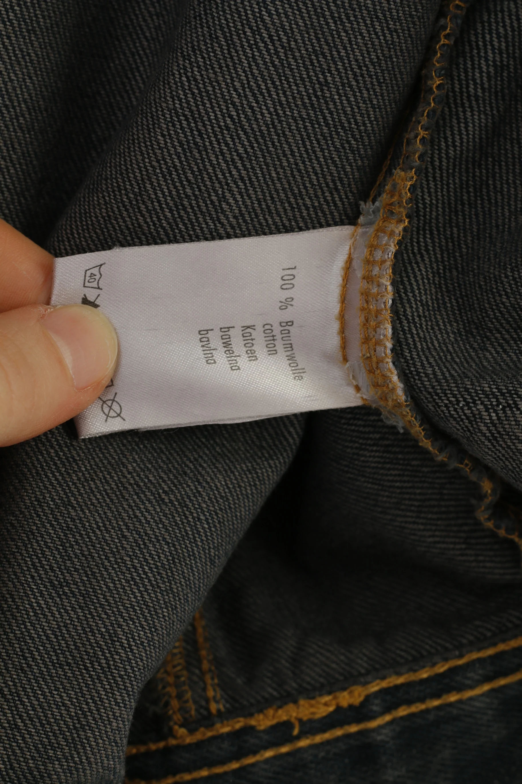 TCM Boys 158 164 Jacket Cotton Blue Denim Jeans Vintage Bottoms Collar Top - Image 5