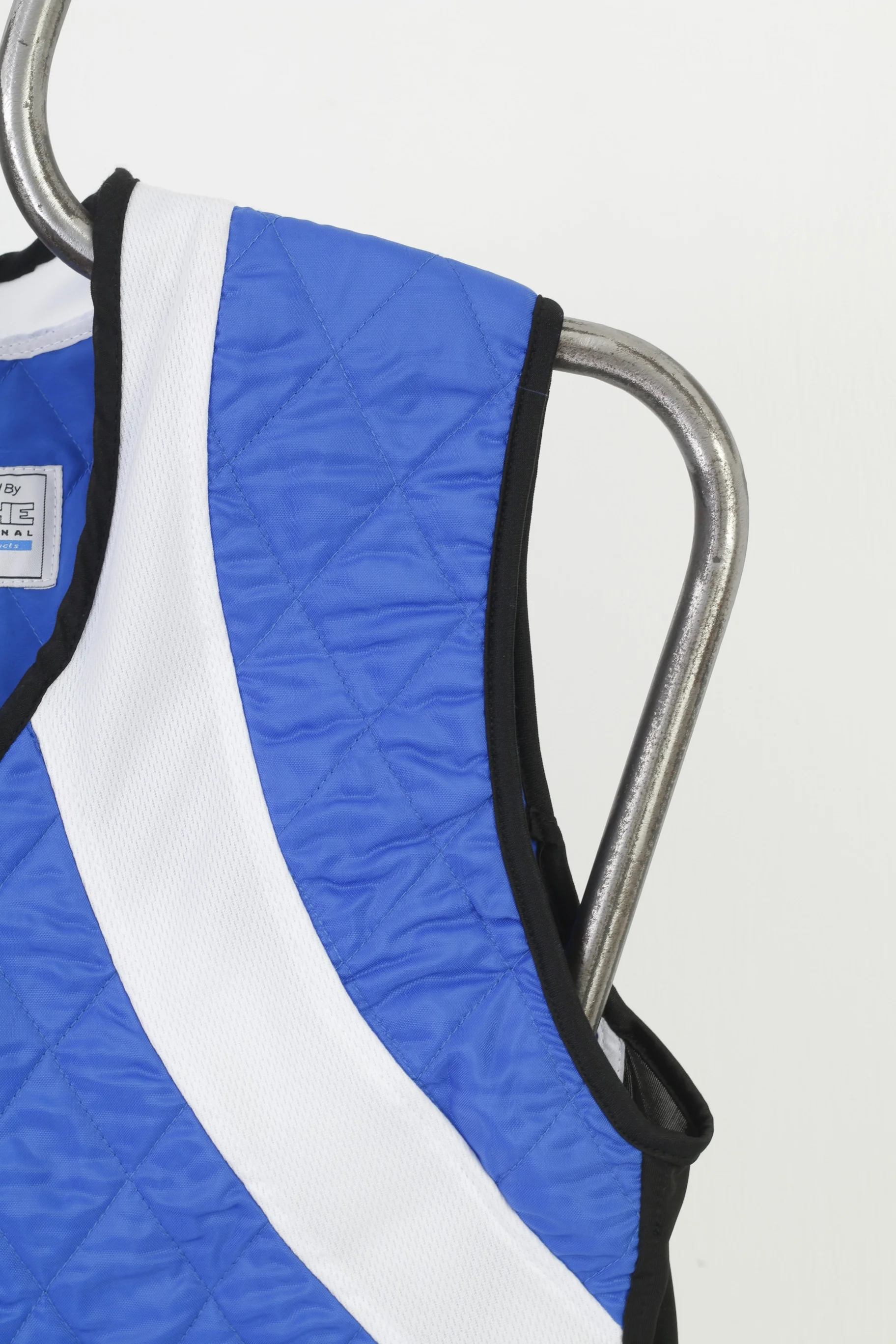 Techniche Men M Vest Full Zipper Blue Cycling Evaporative Cooling Nylon Back Pockets Top - Image 3