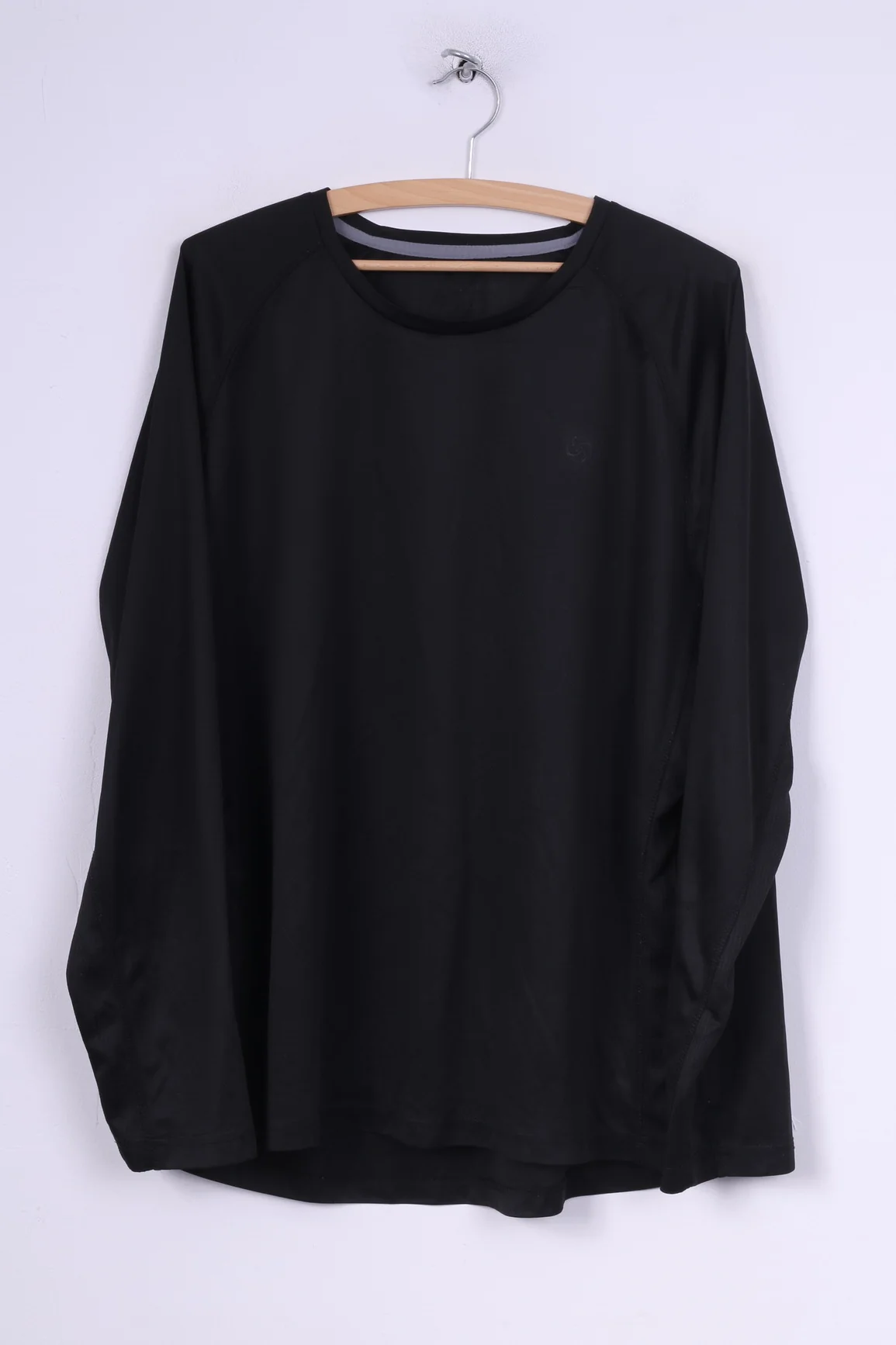 Technolayer Mens 2XL Shirt Long Sleeve Crew Neck Black Sportswear