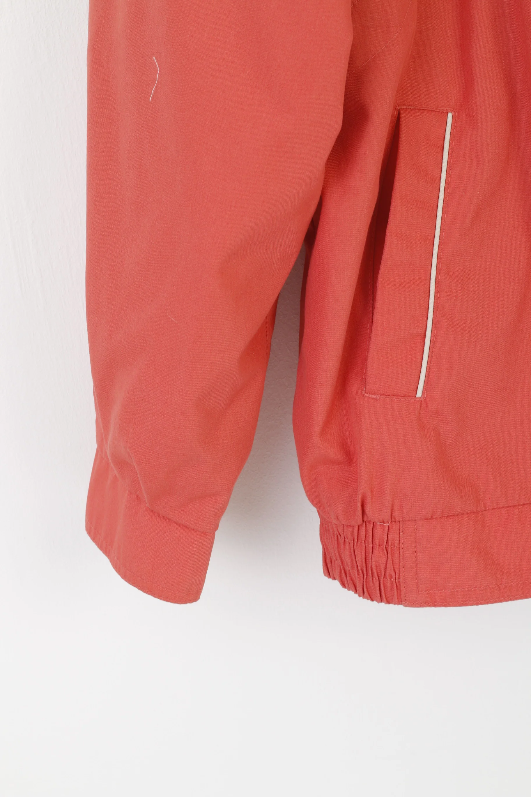 Telemac Women 12 M Bomber Jacket Peach Vintage Retro Snap Light Casual Top - Image 3