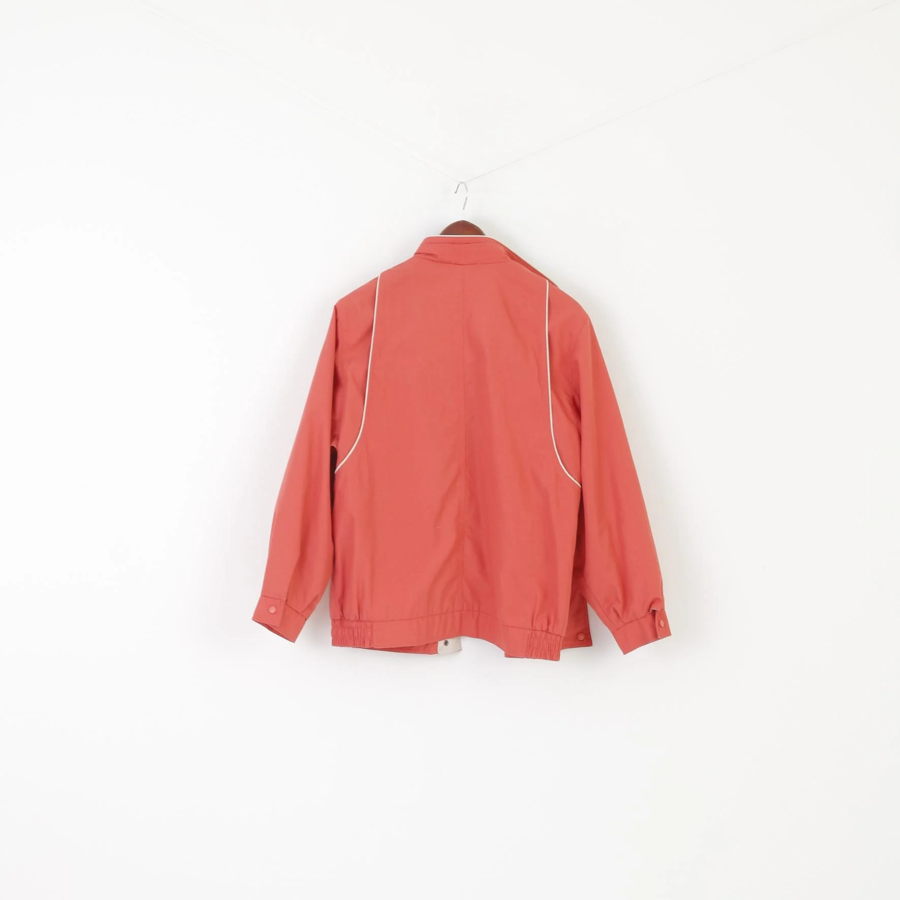 Telemac Women 12 M Bomber Jacket Peach Vintage Retro Snap Light Casual Top - Image 7