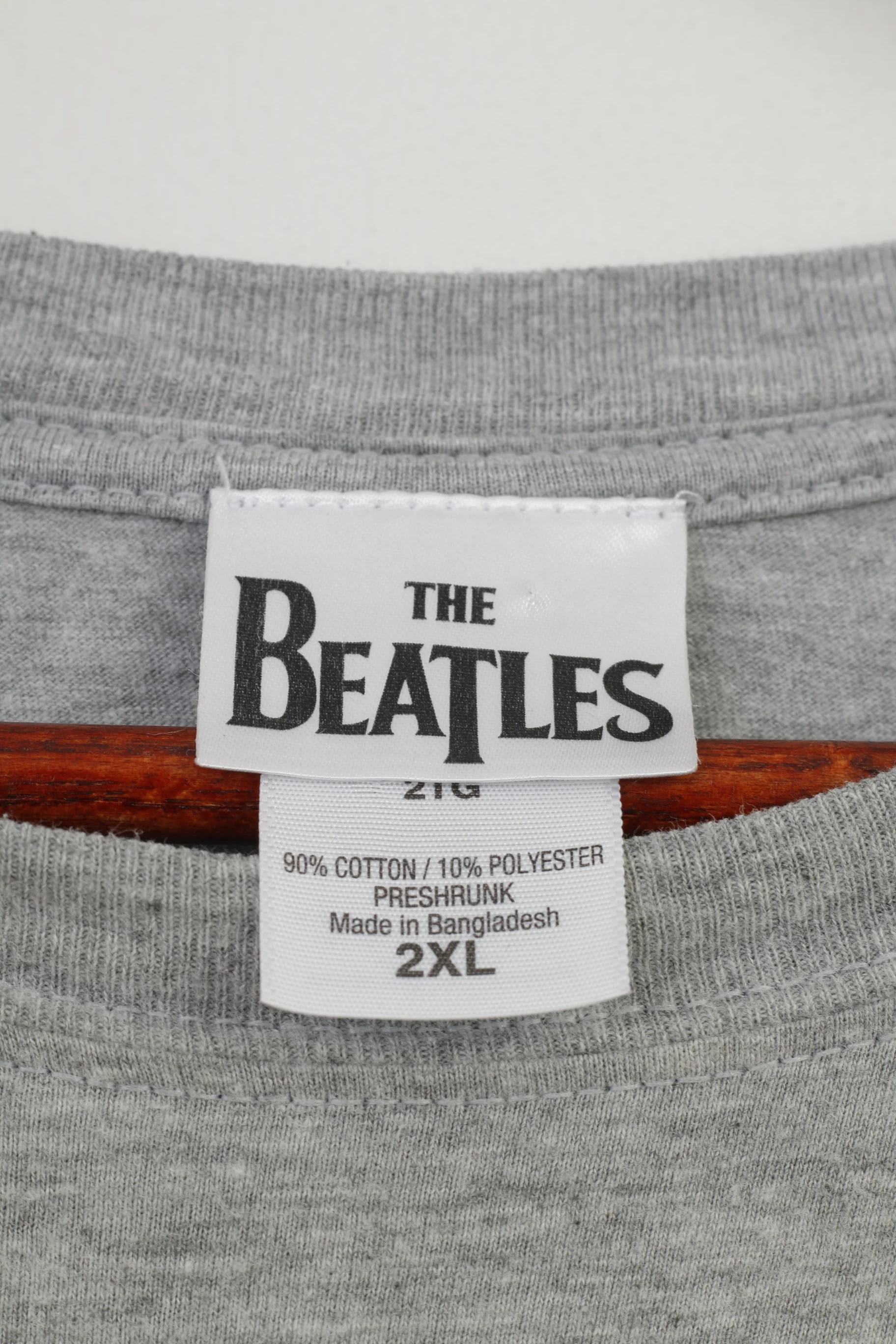 The Beatles Men 2XL T-Shirt Grey Short Sleeve Cotton Graphic People Vintage Top - Image 5