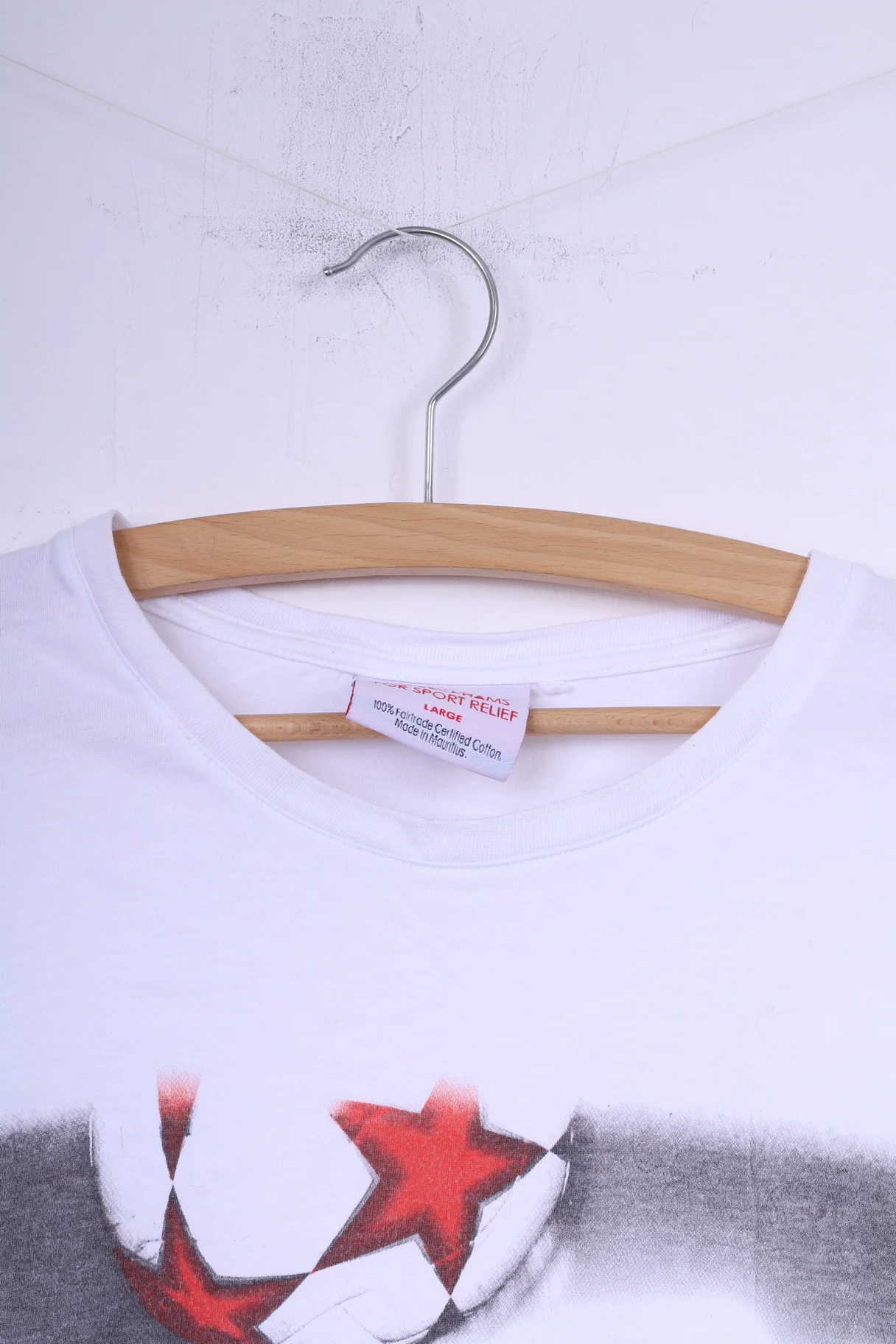 The Beckhams For Sport Relief Mens L (M) T-Shirt White Cotton Crew Neck Top - Image 3