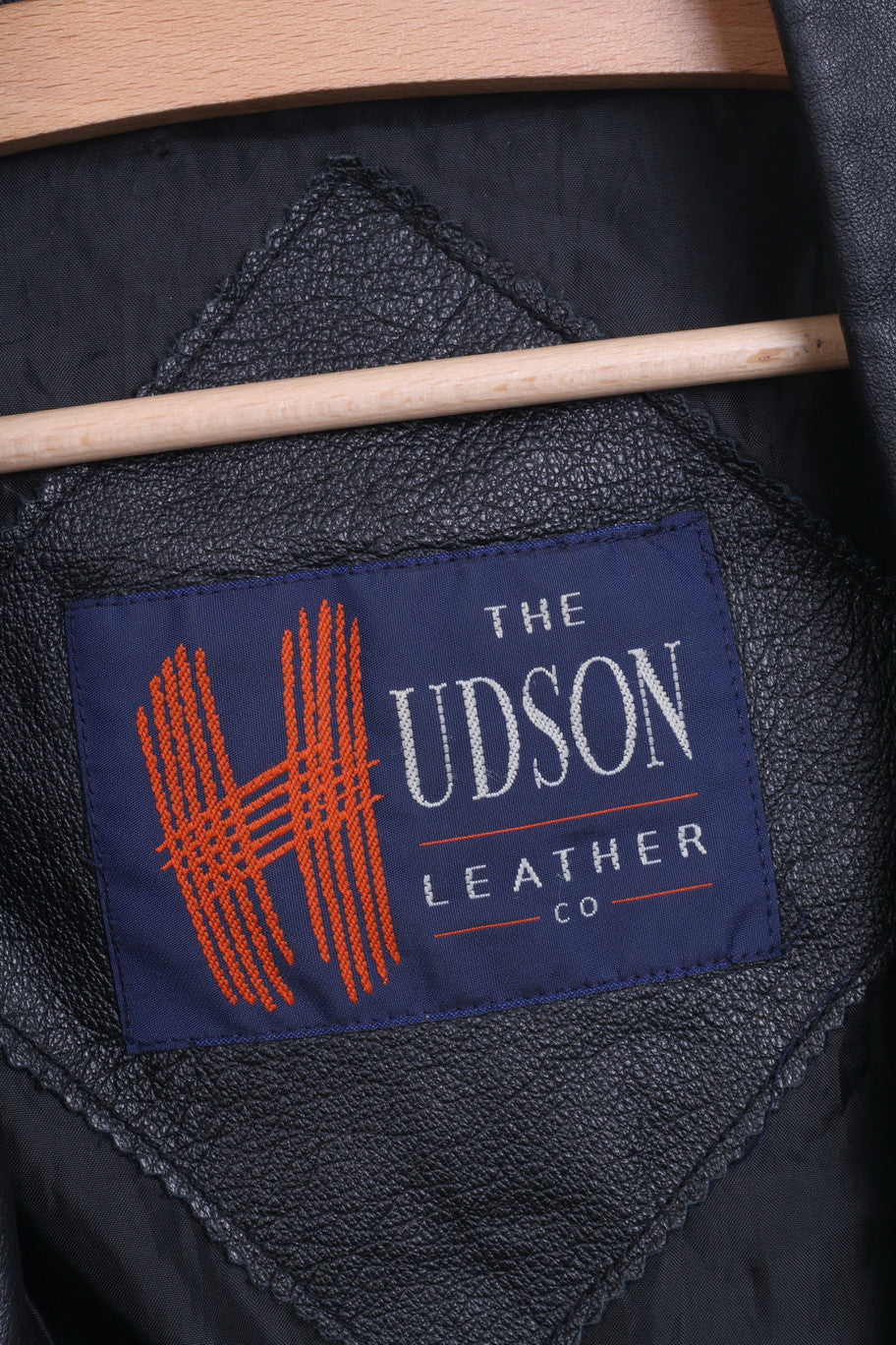 The Hudson Womens 14 40 L Jacket Black Leather Blazer Single Breasted - Image 4