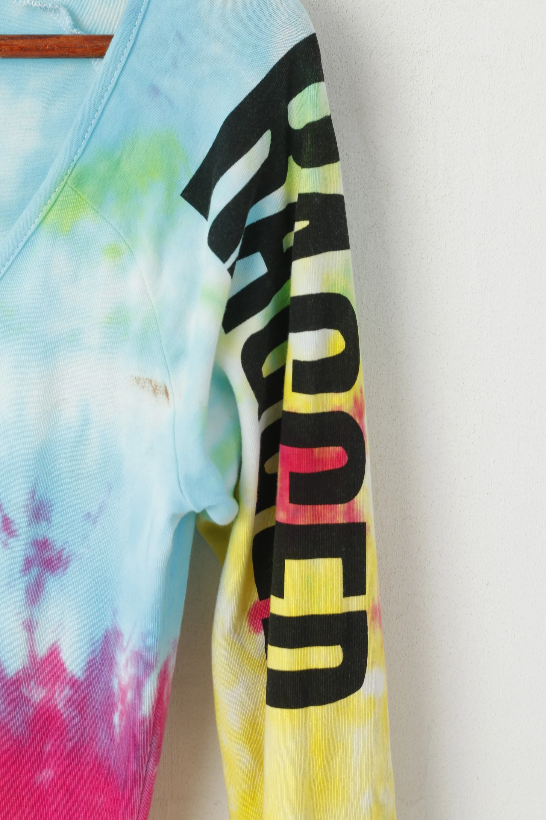 The Ragged Priest Women S Mini Dress Cotton Tie Dye Long Sleeve Soft - Image 4