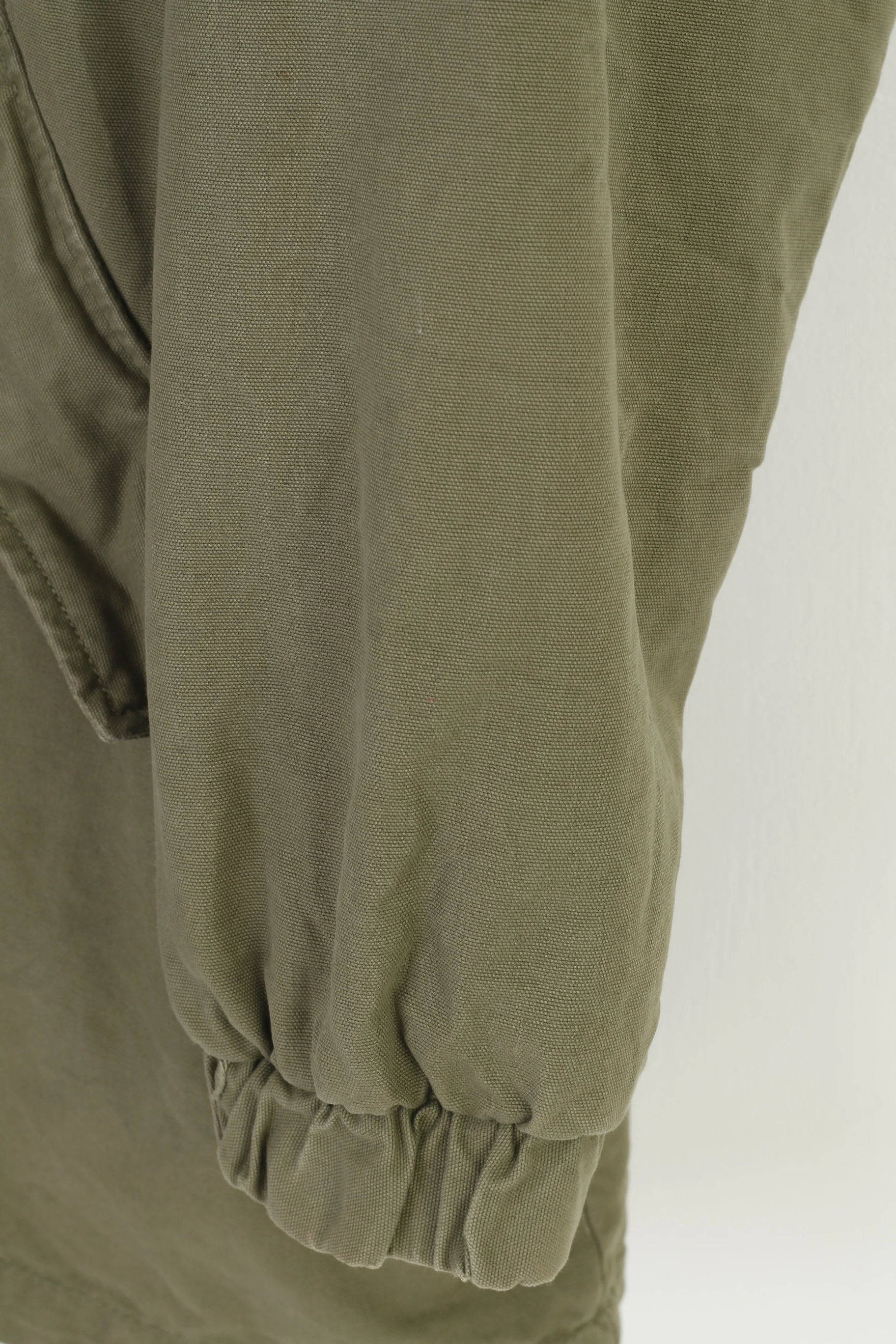 The Superdry Woman 44 M Jacket Khaki Cotton Oversize Padded Hood Vintage Full Zipper Winter Top - Image 3
