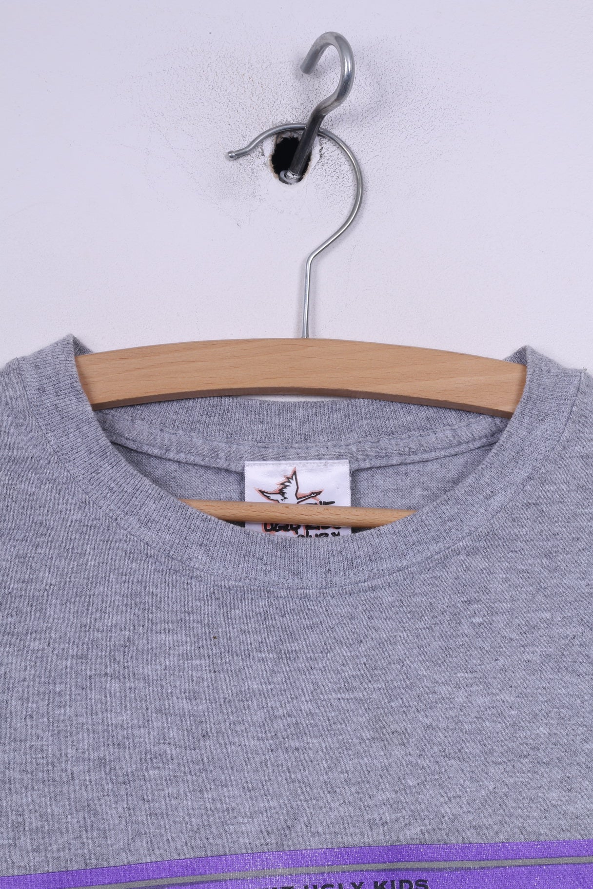 The Ugly Kids Club Mens S Graphic T-Shirt Grey Crew Neck Short Sleeve Top - Image 2
