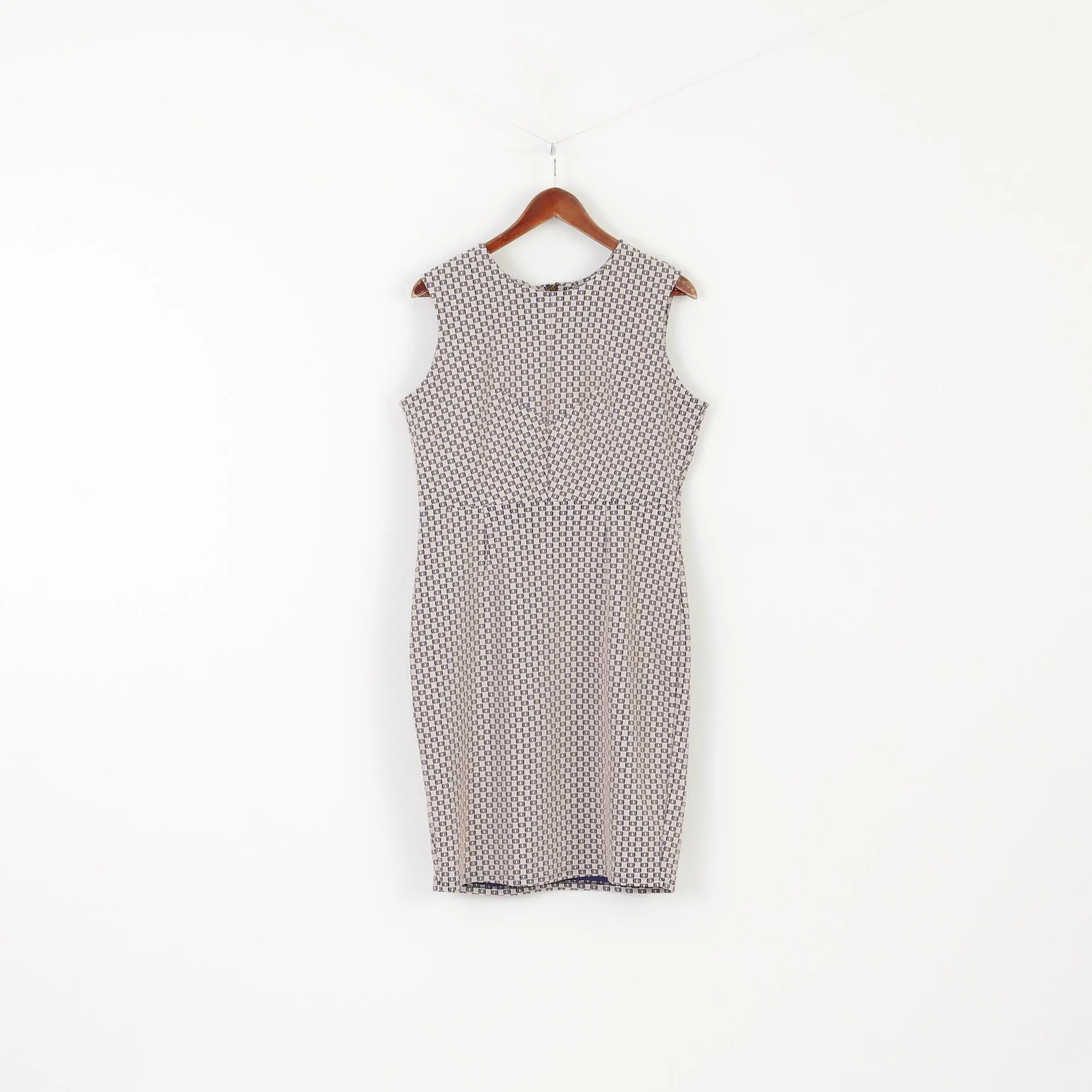 Therapy London Women 14 M Dress Navy Pink Pencil Elegant Sleeveless