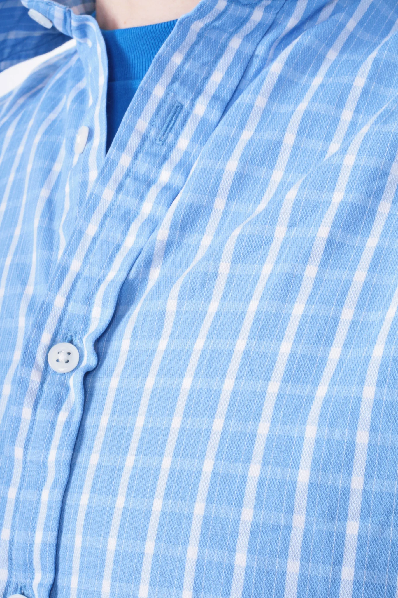 Thomas Pink Jermyn Street Mens 16.5 36.5 L Casual Shirt Check Blue Cotton - Image 4