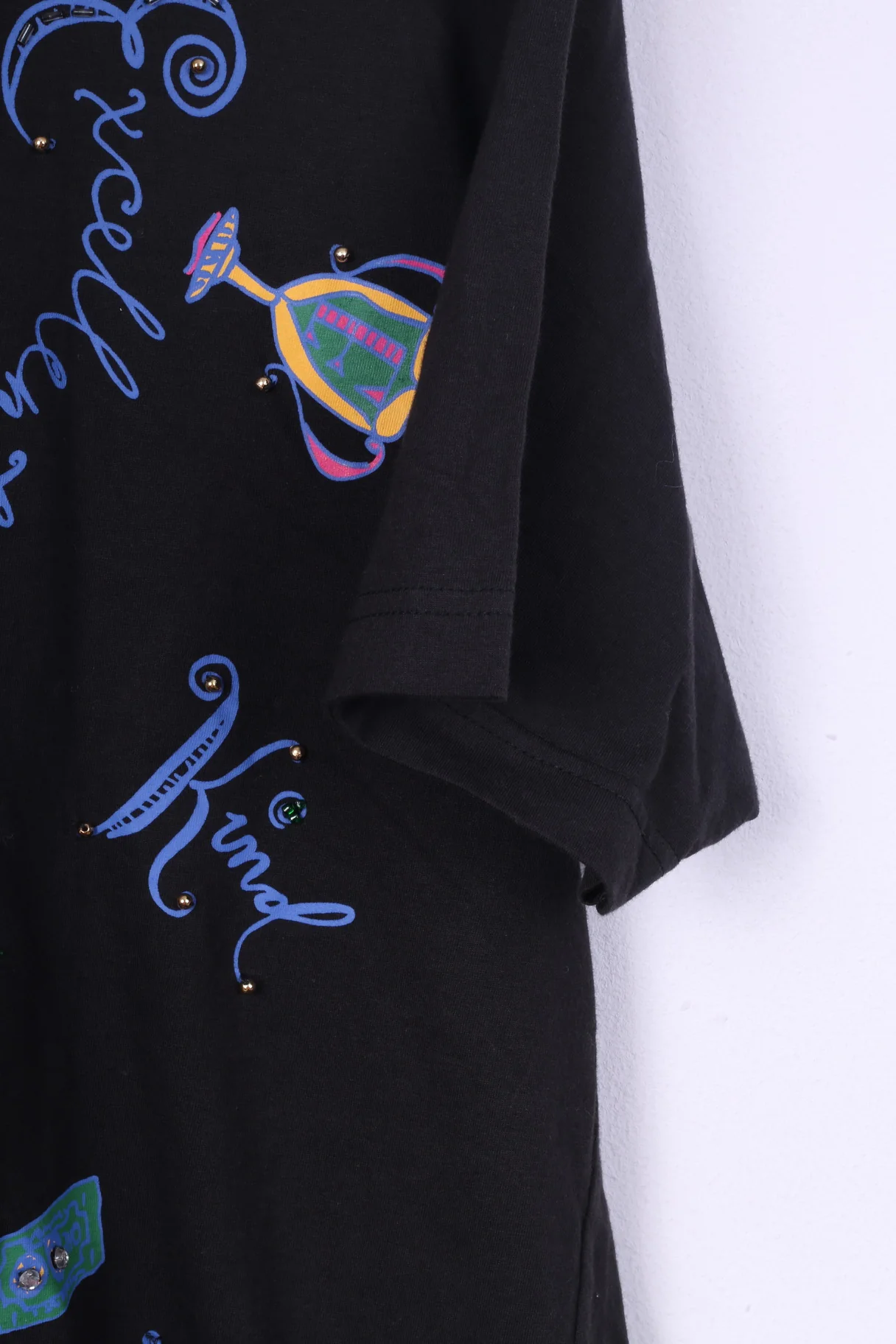 Tigi-Wear by Rinku Womens One Size T-Shirt Graphic Black Cotton Top - Image 3