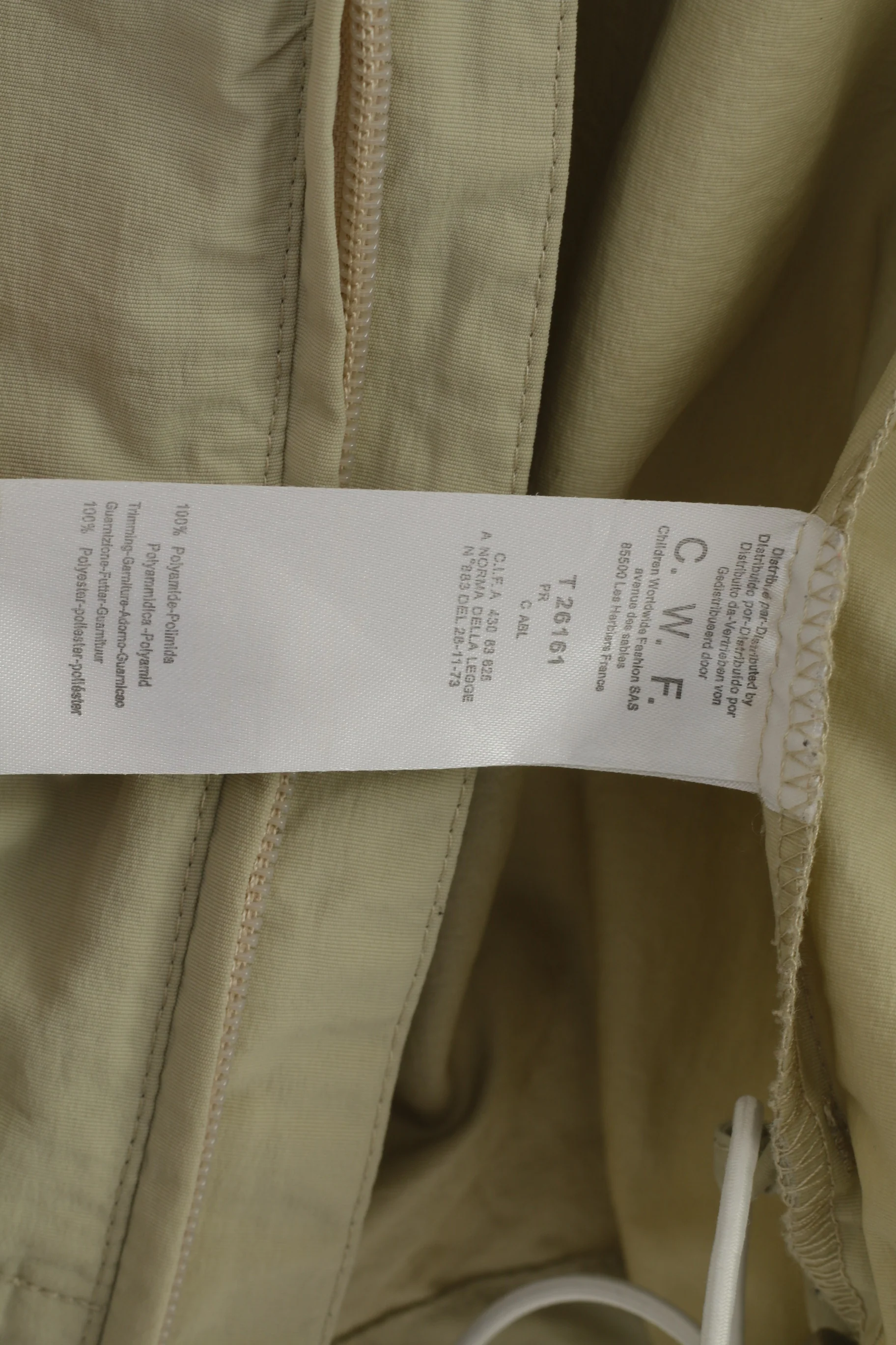 Timberland Boys 12 Age 152 Jacket Retractable Hood Cream Full Zipper Drawsting Bottom Top - Image 6