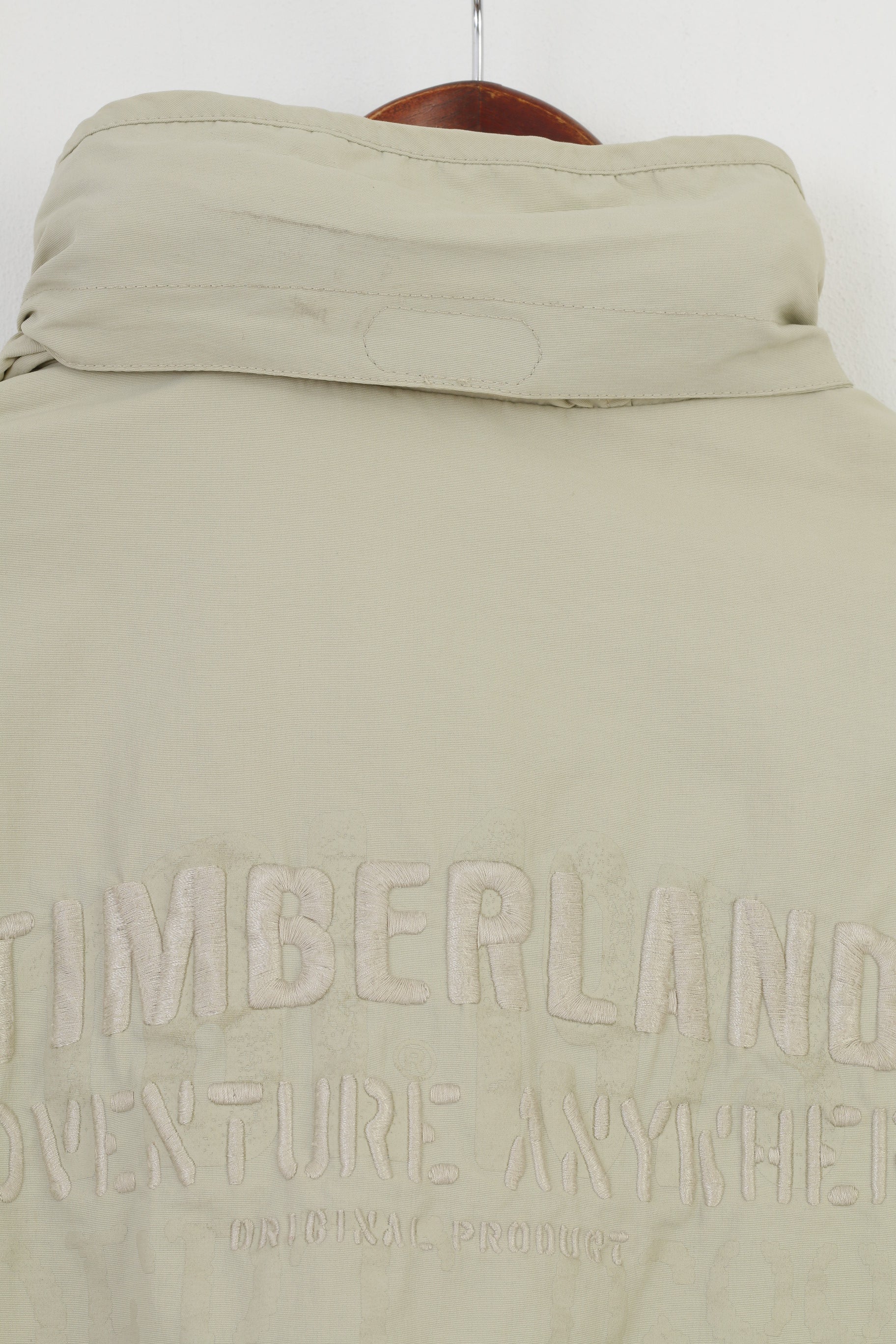 Timberland Boys 12 Age 152 Jacket Retractable Hood Cream Full Zipper Drawsting Bottom Top - Image 7