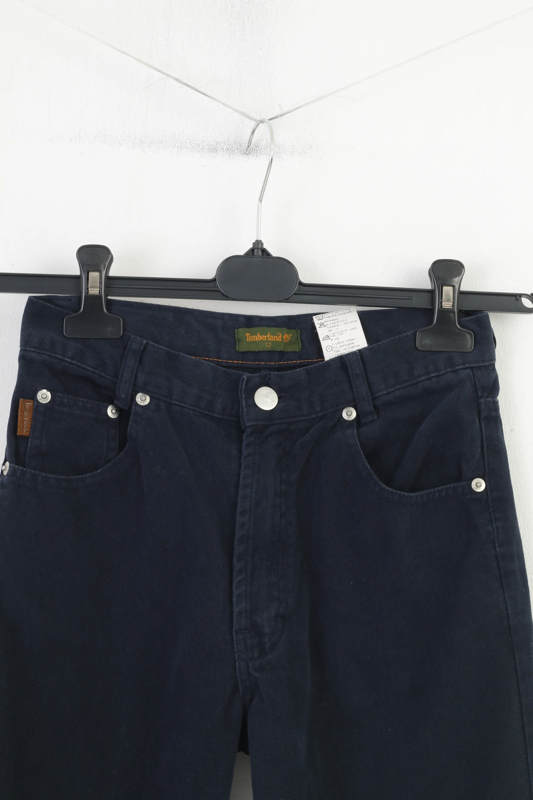 Timberland Boys 12 Age Trousers Navy Cotton Vintage Jeans Pants - Image 2